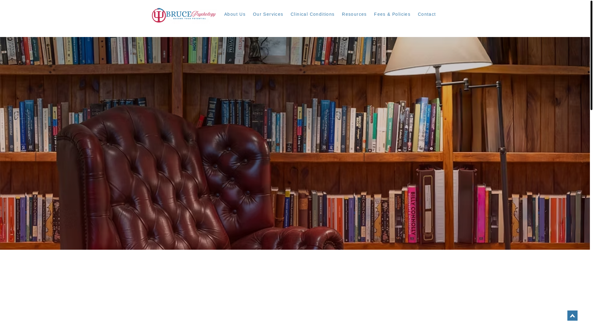 website screenshot of https://brucepsychology.com.au/