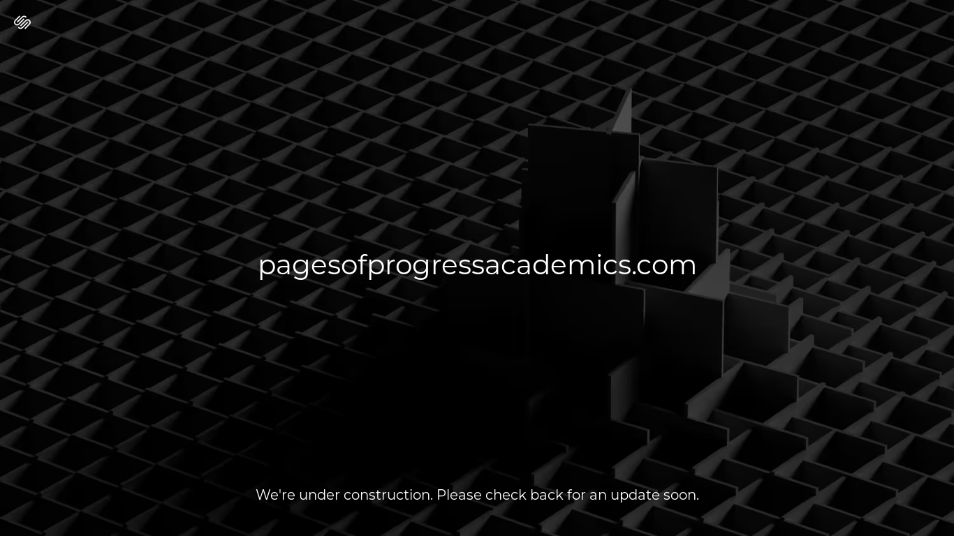 website screenshot of https://pagesofprogressacademics.com/