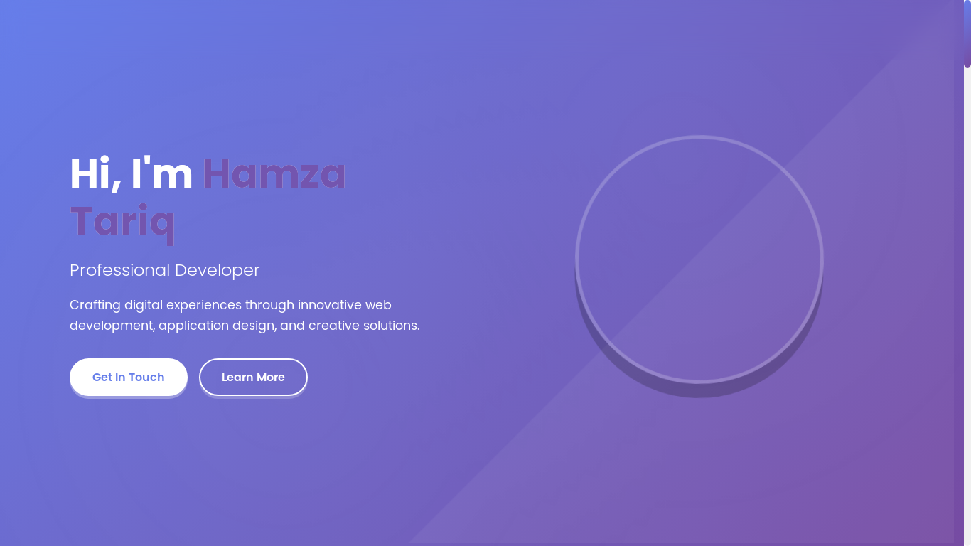 website screenshot of https://hamzatariq.pages.dev/