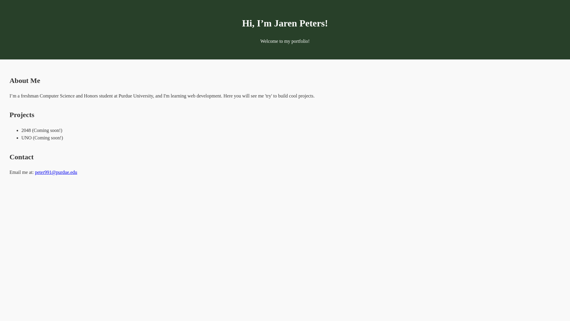 website screenshot of https://jarenpeters-com.pages.dev/