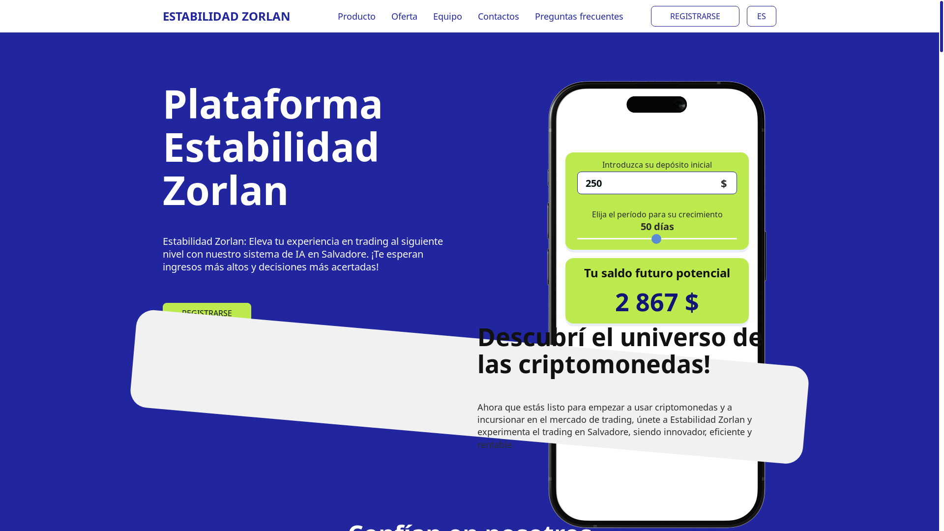 website screenshot of https://estabilidadzorlan.com/