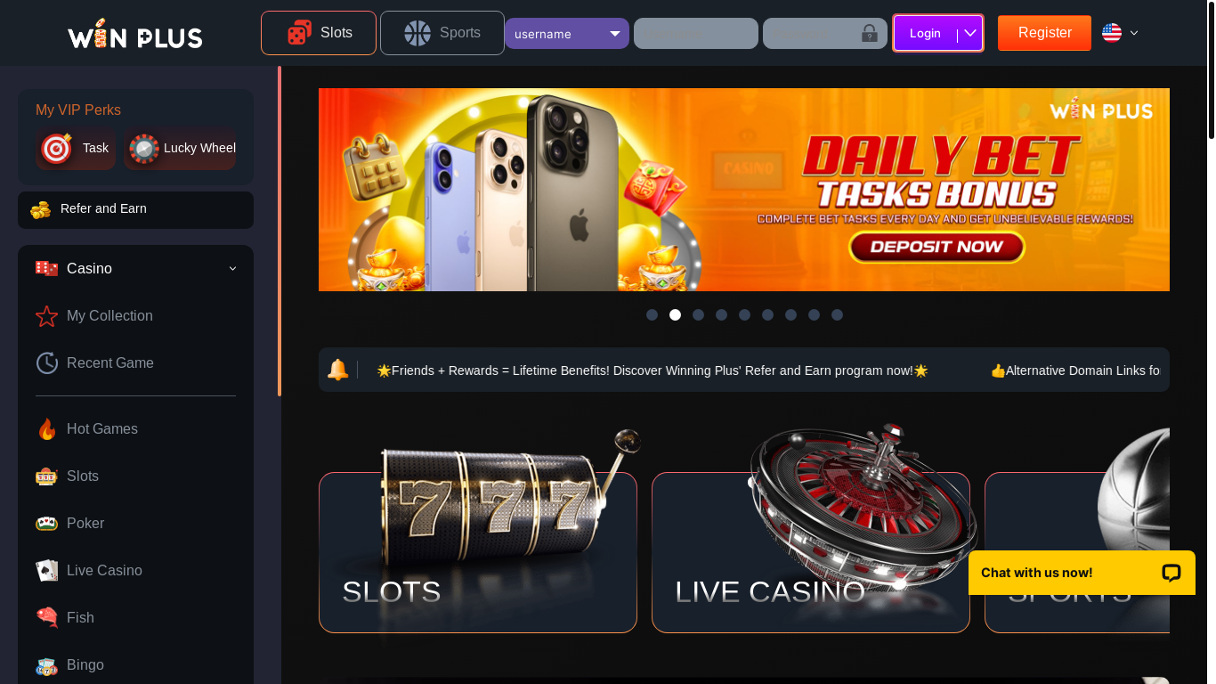 website screenshot of https://winplus12.com/