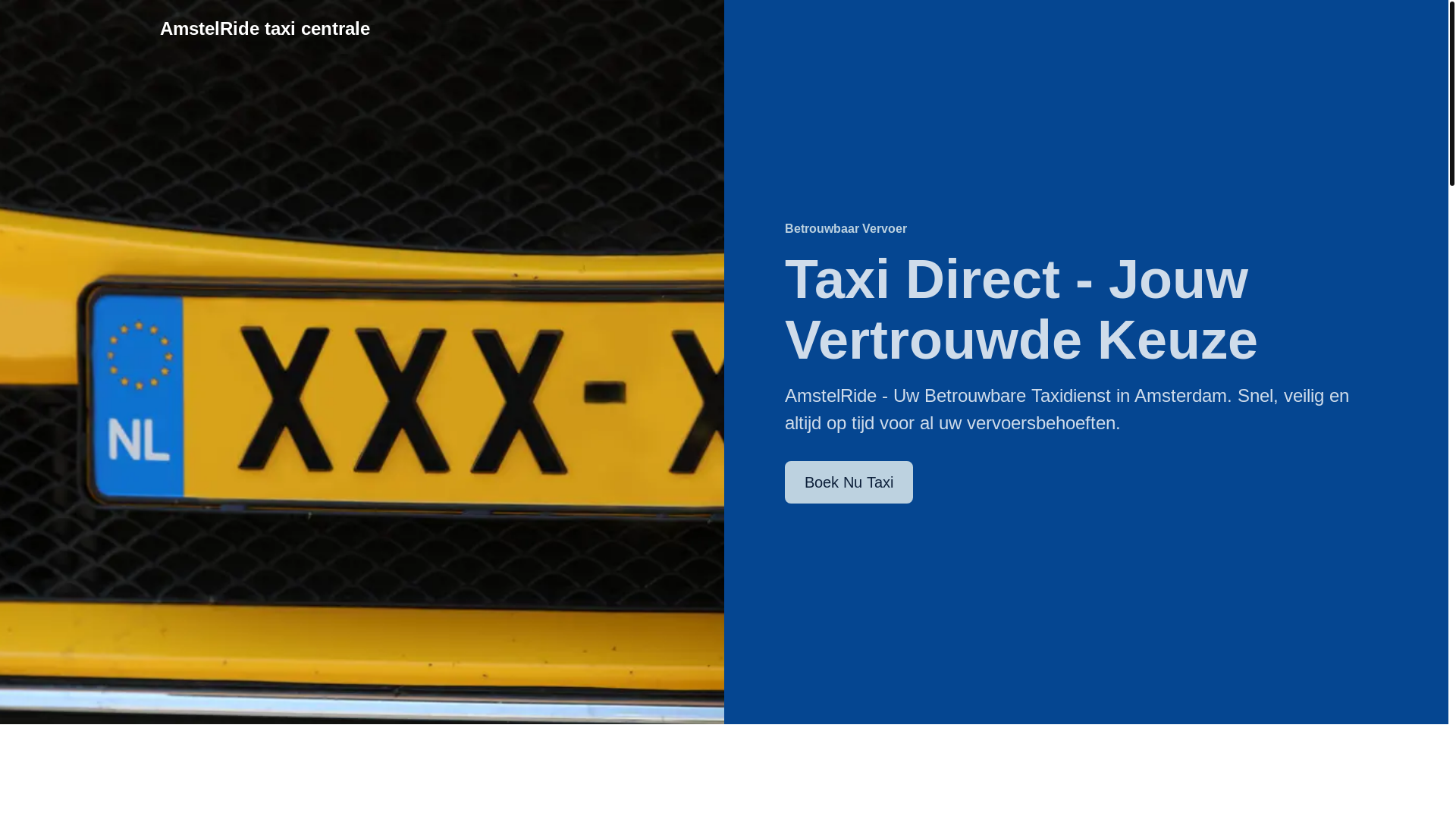 website screenshot of https://amstelcartaxicentrale.com/