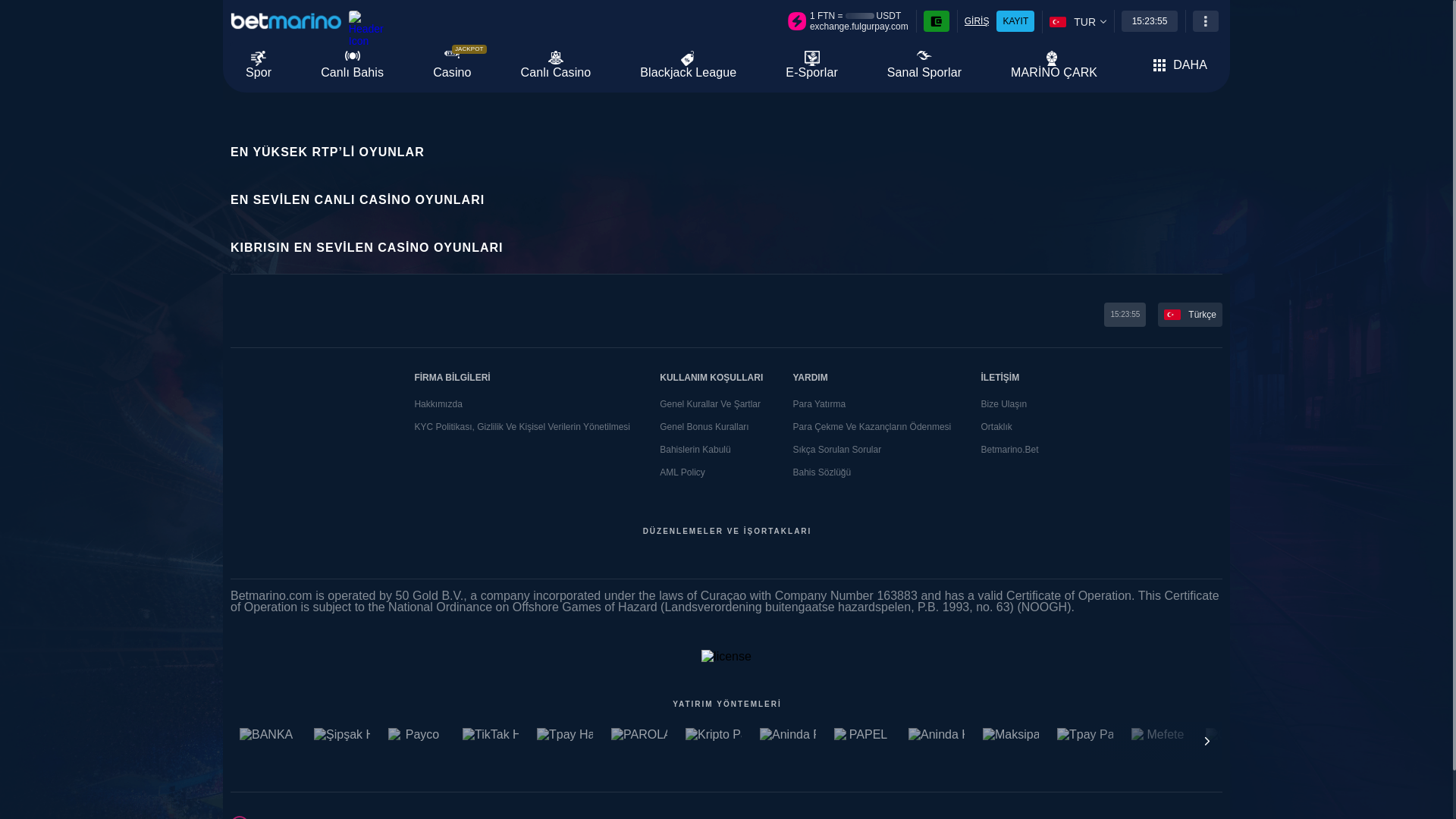 website screenshot of https://betmarino1071.com/