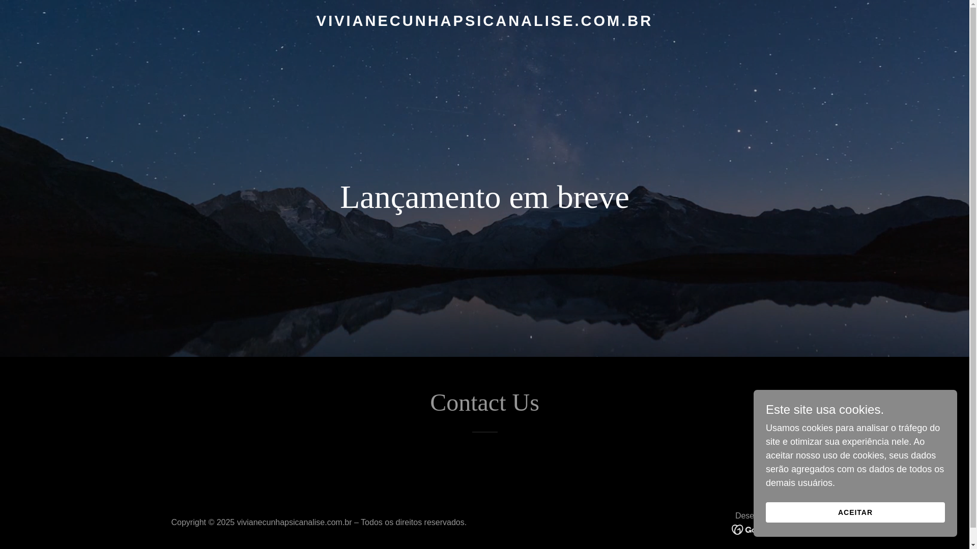 website screenshot of https://vivianecunhapsicanalise.com.br/