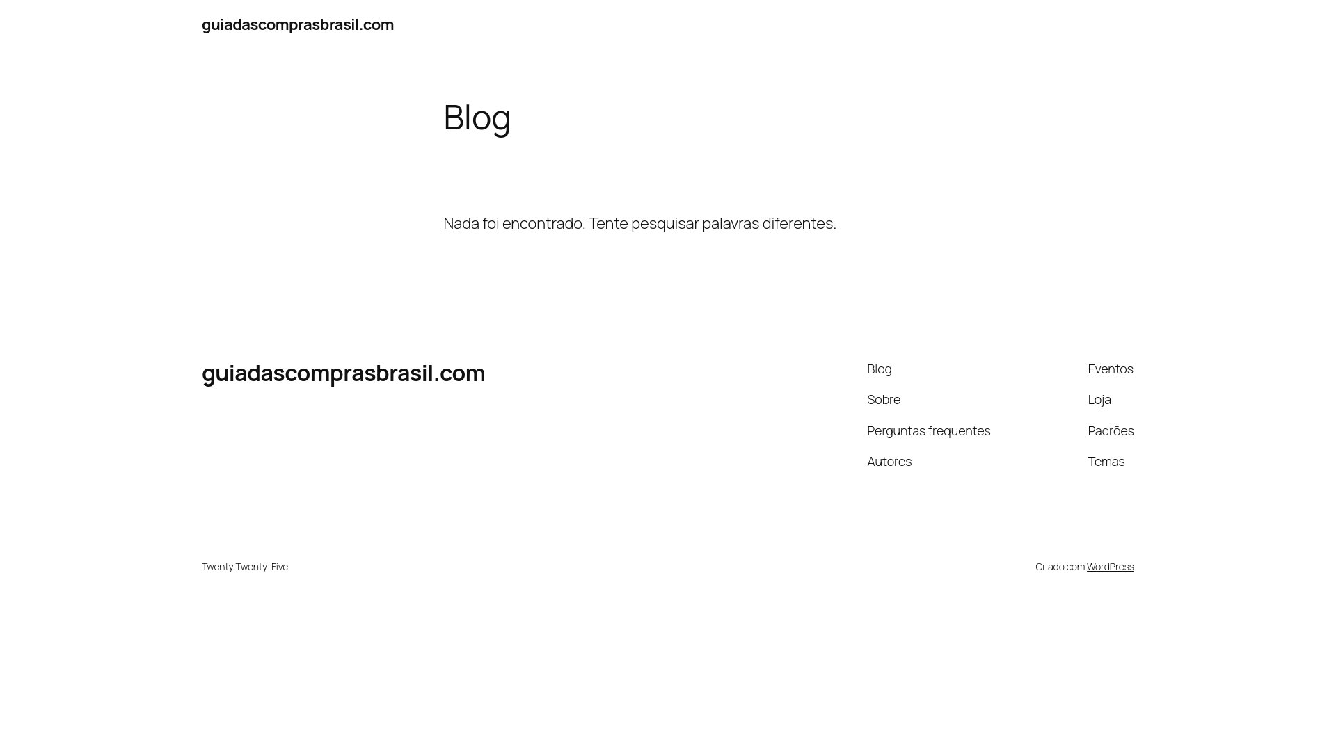 website screenshot of https://guiadascomprasbrasil.com/