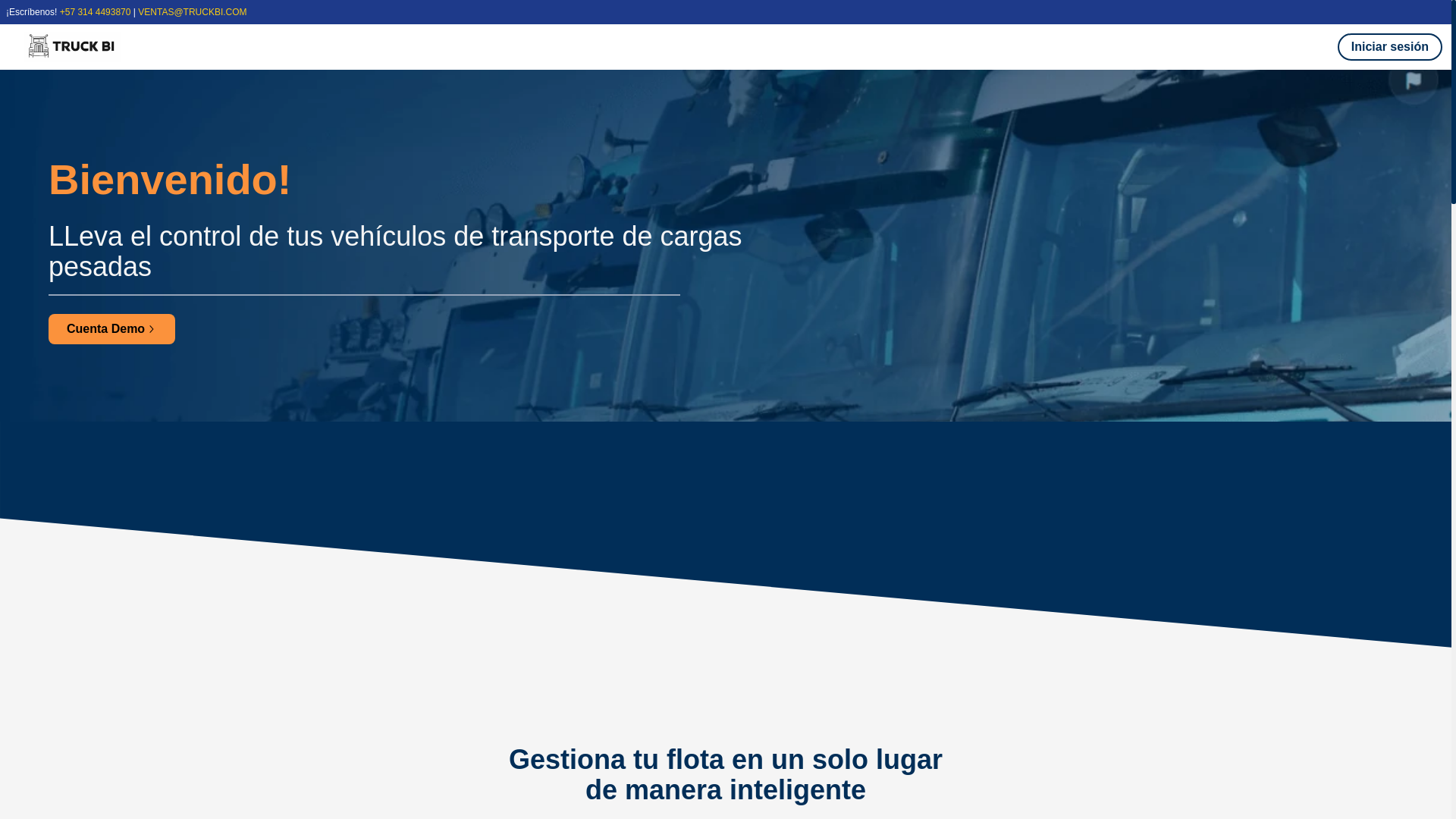 website screenshot of https://truckbiapp.com/