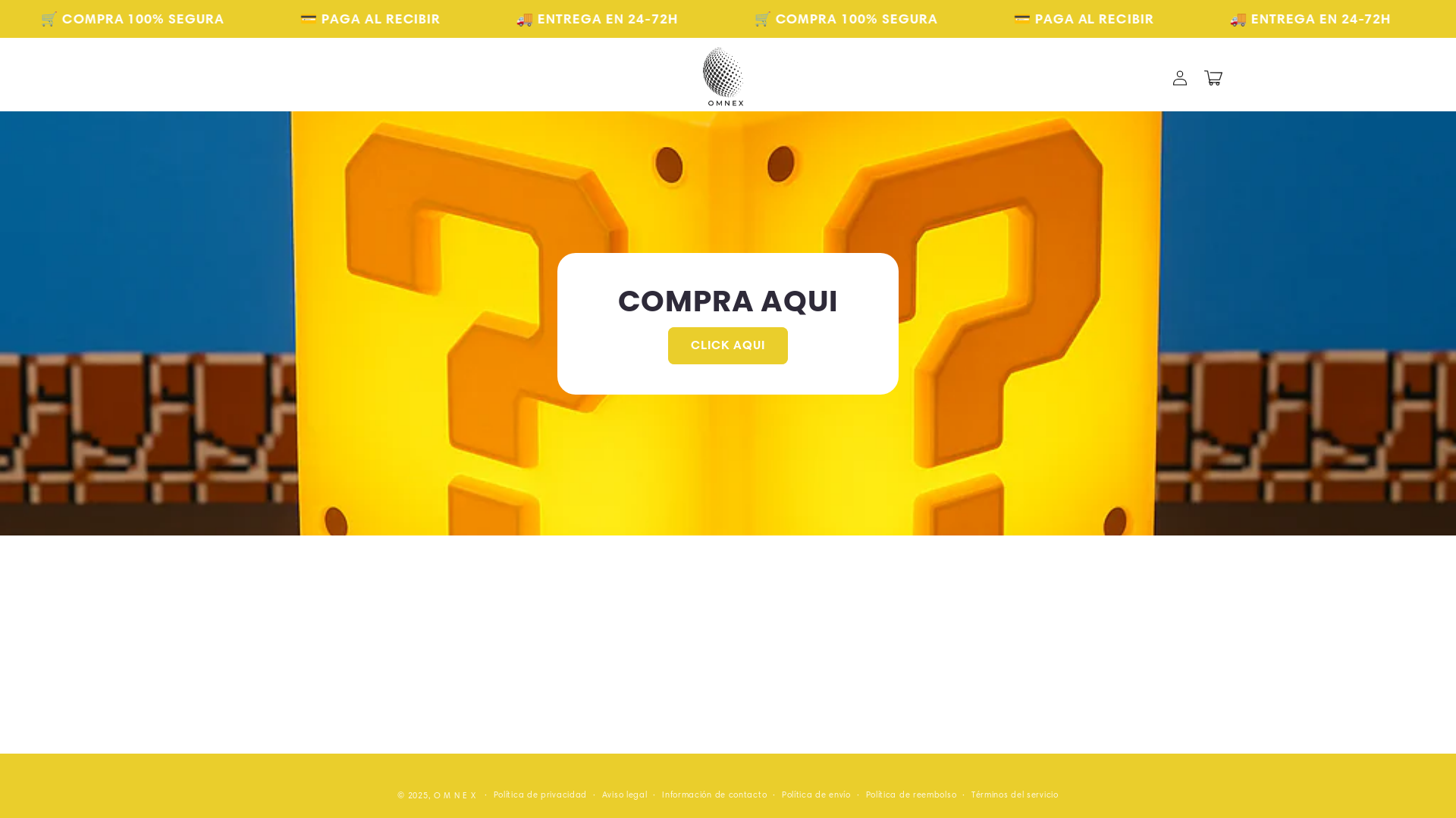 website screenshot of https://theomnex.shop/