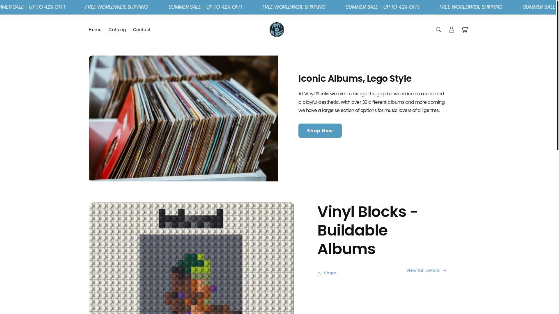 website screenshot of https://vinylblocks.shop/