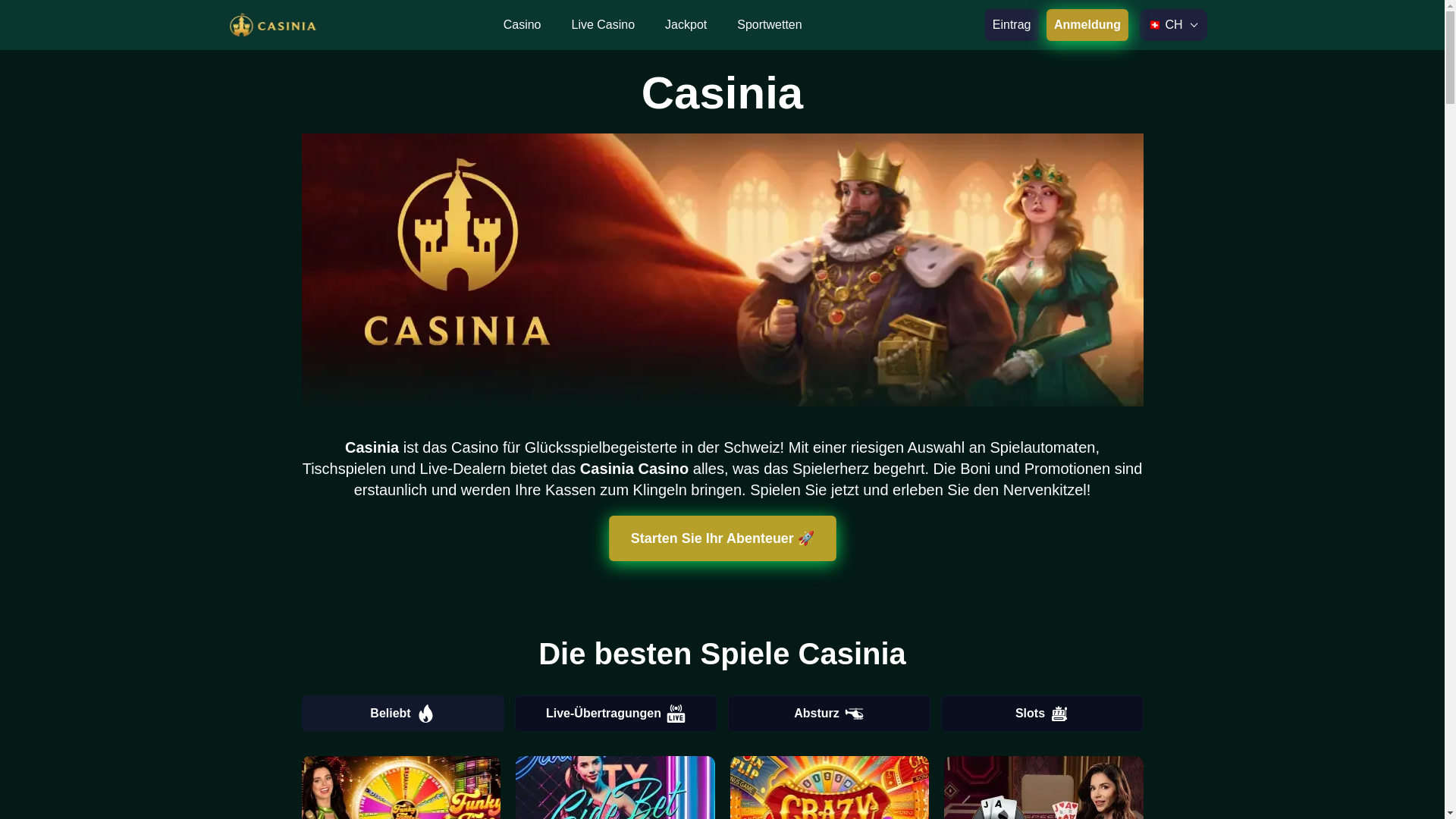 website screenshot of https://casinia-ch-2104.pages.dev/