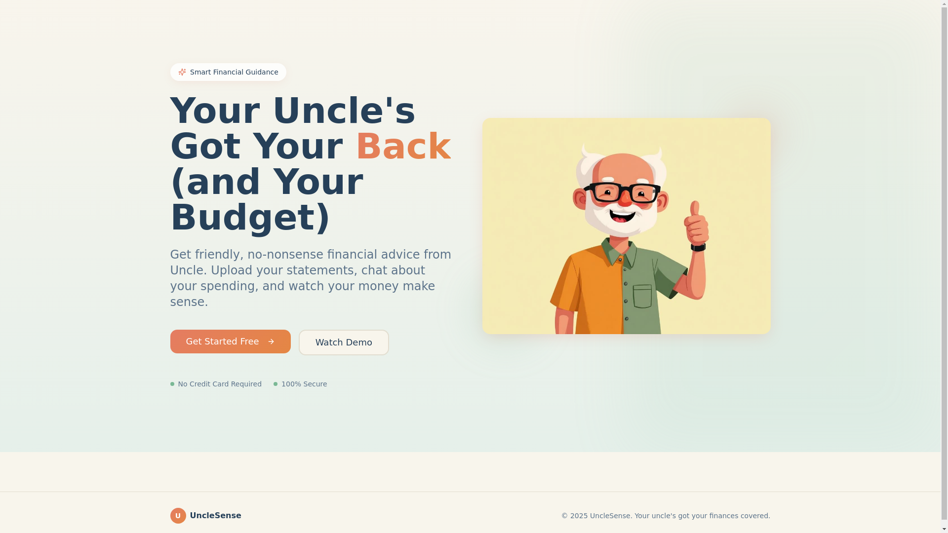 website screenshot of https://unclesense.pages.dev/
