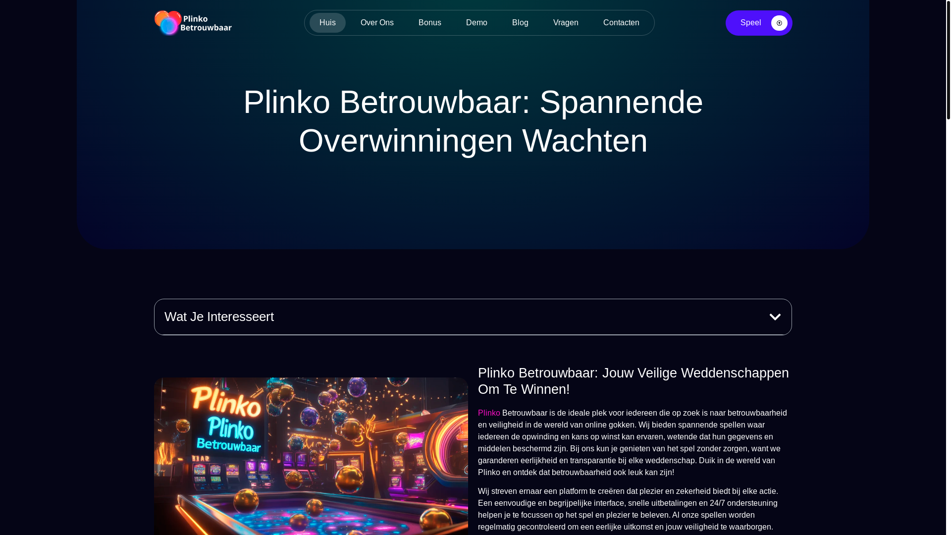 website screenshot of https://plinkobetrouwbaar-nl.pages.dev/