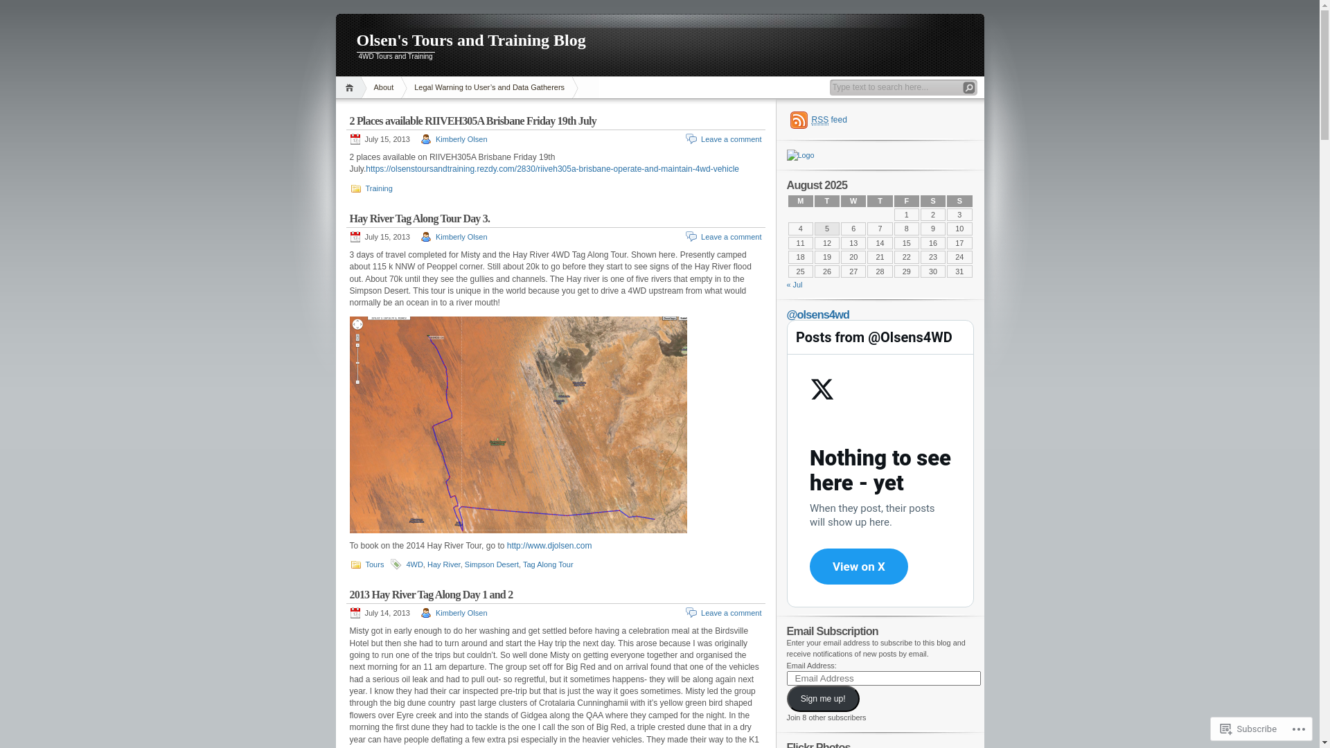 website screenshot of https://olsen-s-tours-and-training.blog/