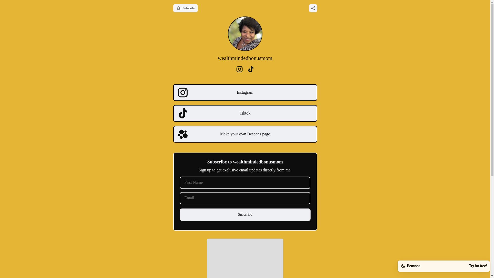 website screenshot of https://wealthmindedbonusmom.store/