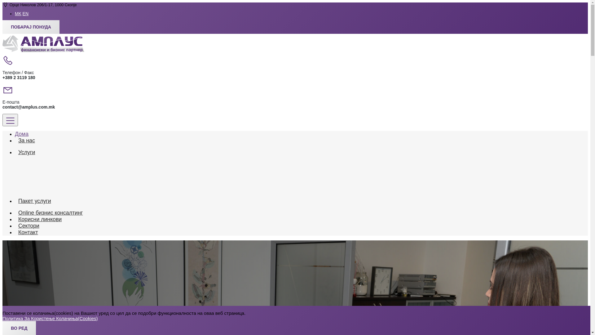 website screenshot of https://amplus.com.mk/