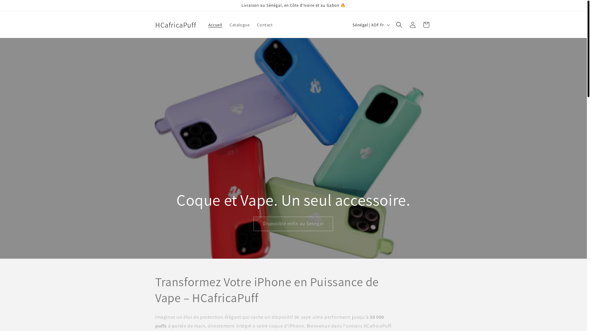 website screenshot of https://hcafricapuff.com/