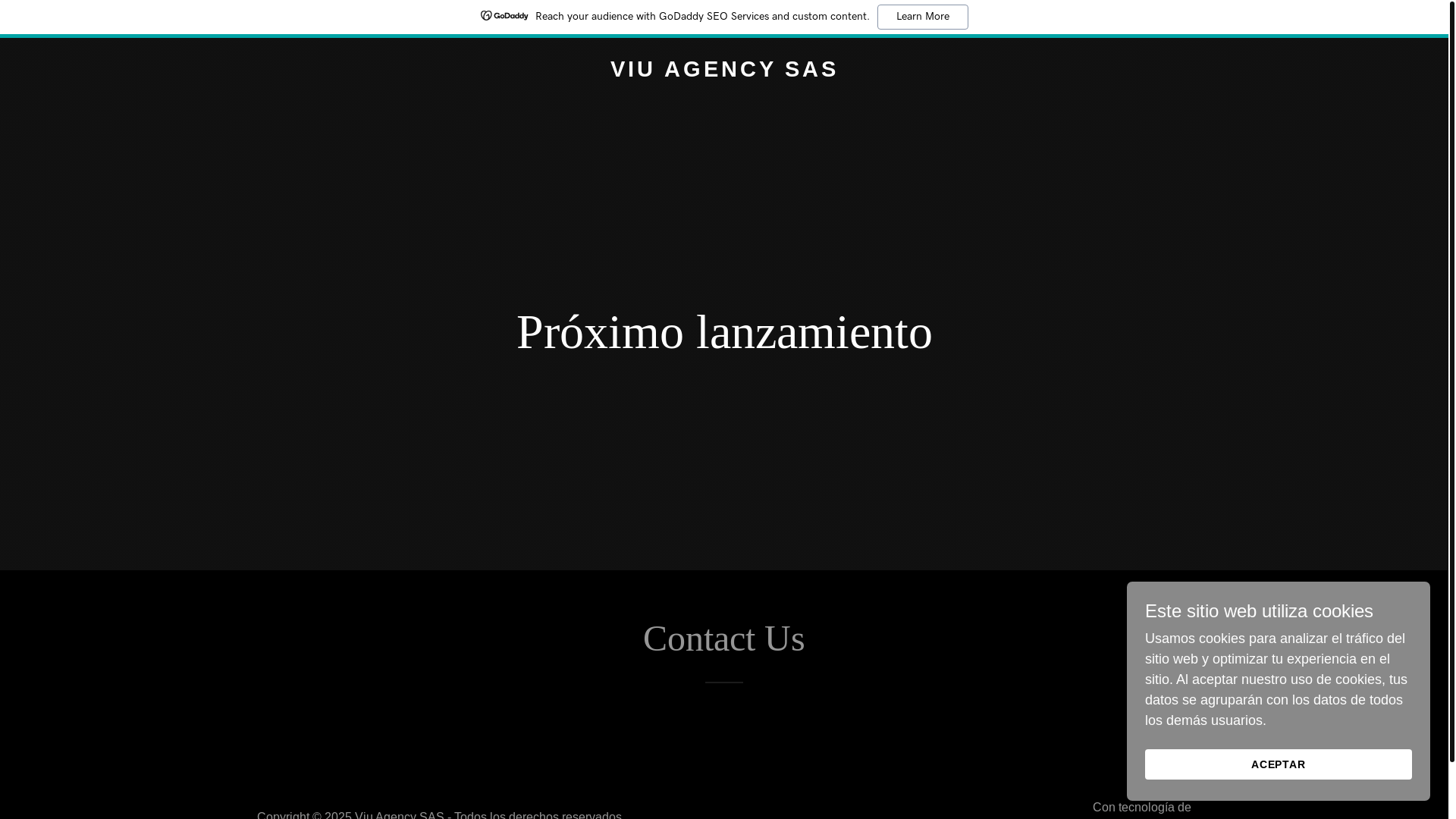 website screenshot of https://viuagency.co/