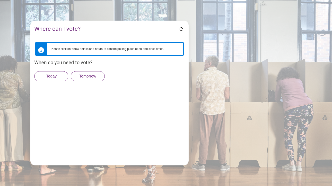 website screenshot of https://www.aec.gov.au/election/voting.htm#start