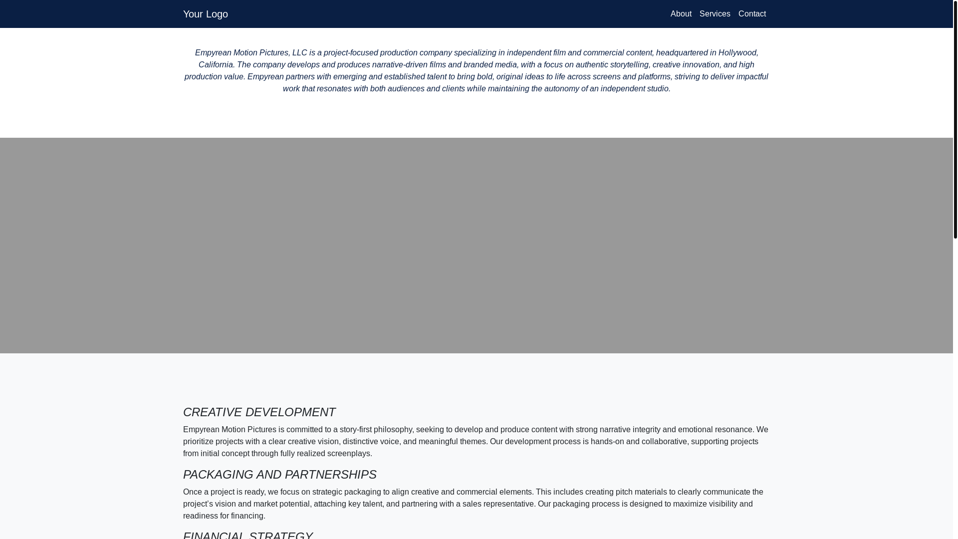 website screenshot of https://empyreanmotionpictures.pages.dev/
