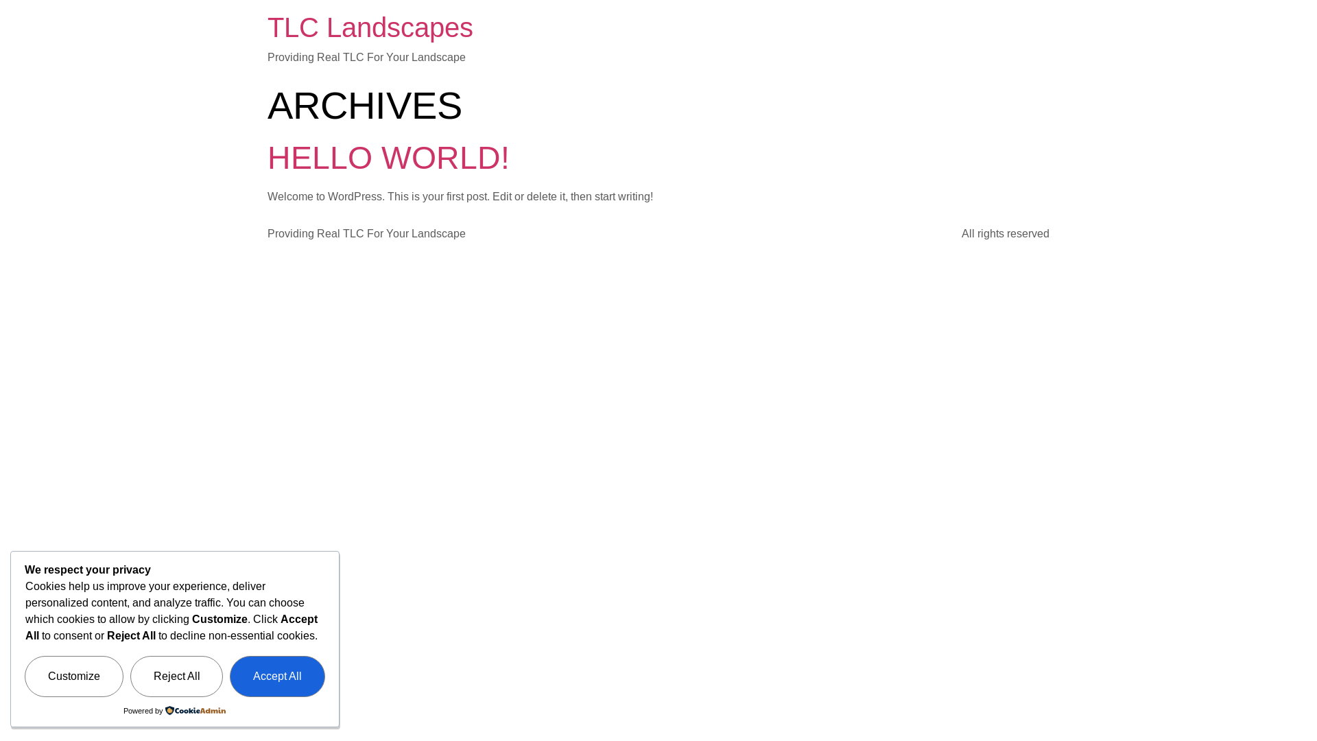 website screenshot of https://tlclandscapes.uk/