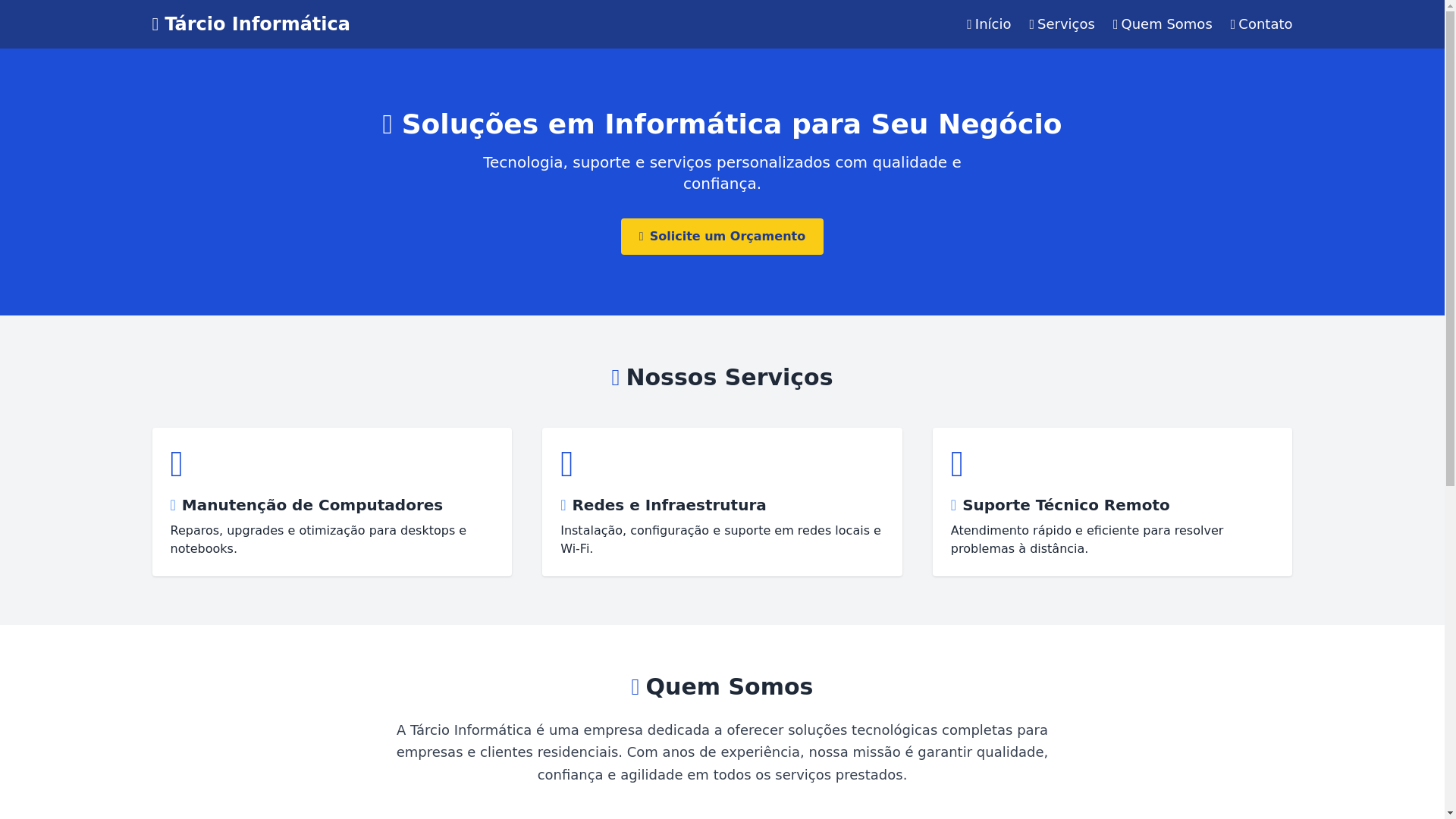 website screenshot of https://site-tarcio-informatica.pages.dev/