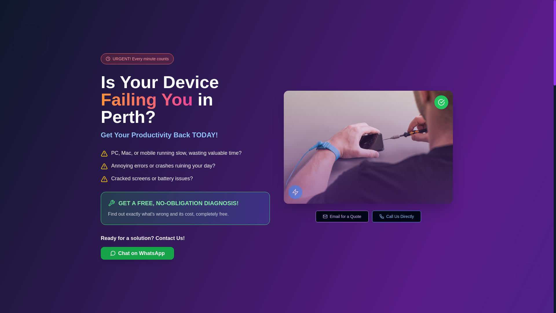 website screenshot of https://perthreparing.pages.dev/