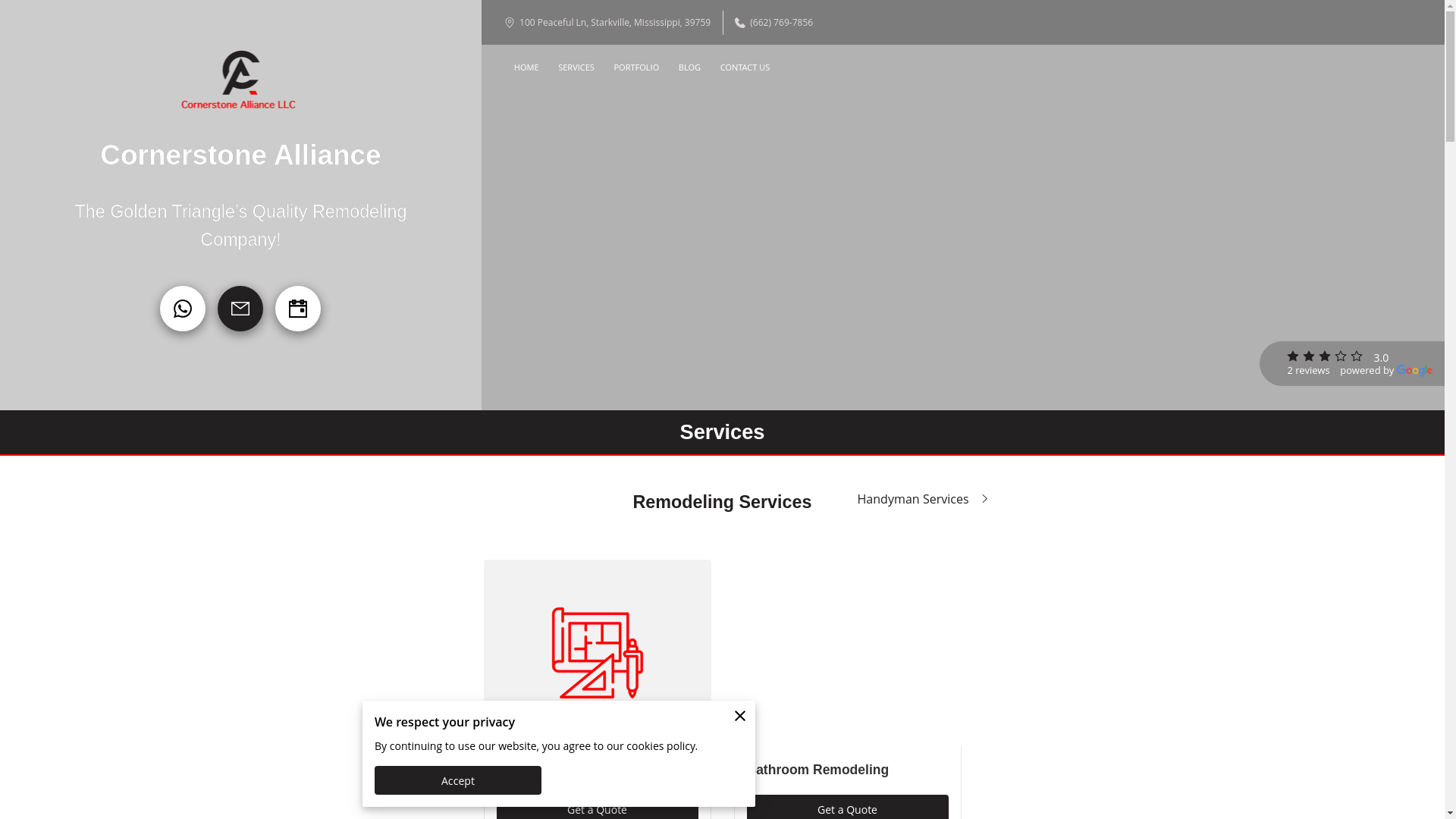 website screenshot of https://cornerstonealliancellc.com/