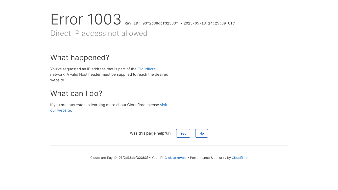 website screenshot of http://104.21.64.1/