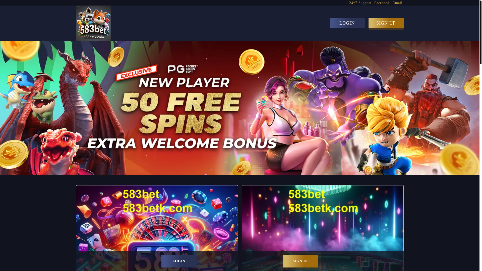 website screenshot of https://583betk.com/
