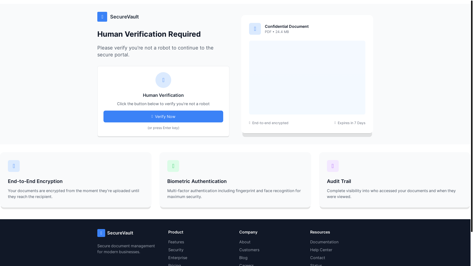 website screenshot of https://secure-vault-view.pages.dev/