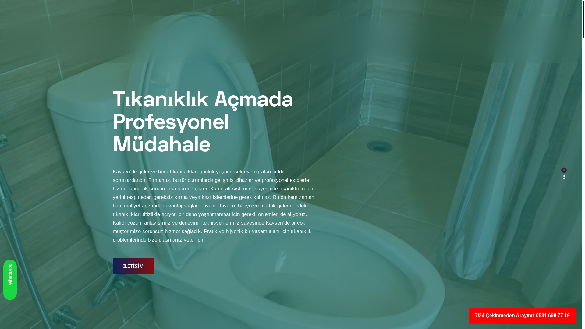 website screenshot of https://kayseridesutesisatci.com.tr/