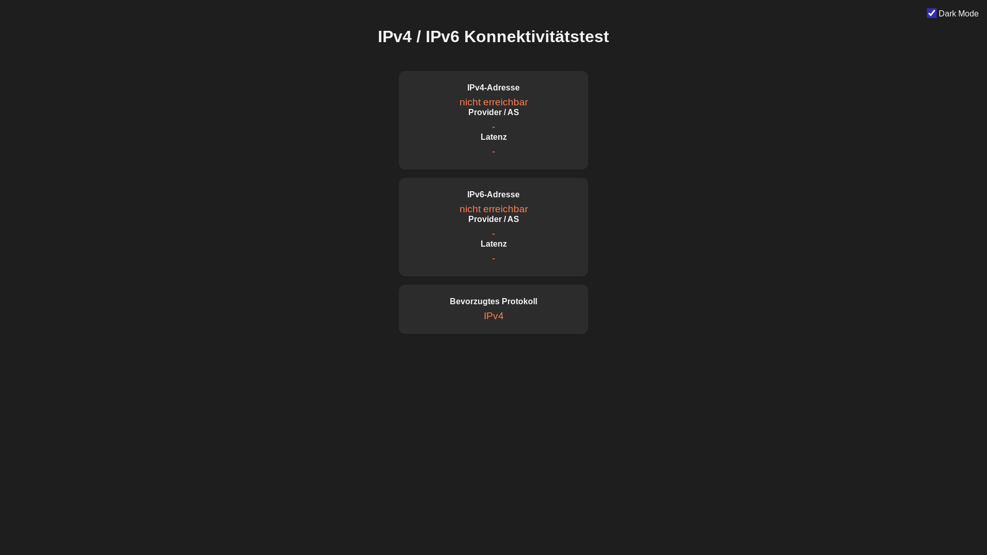 website screenshot of https://ip-check.ch/