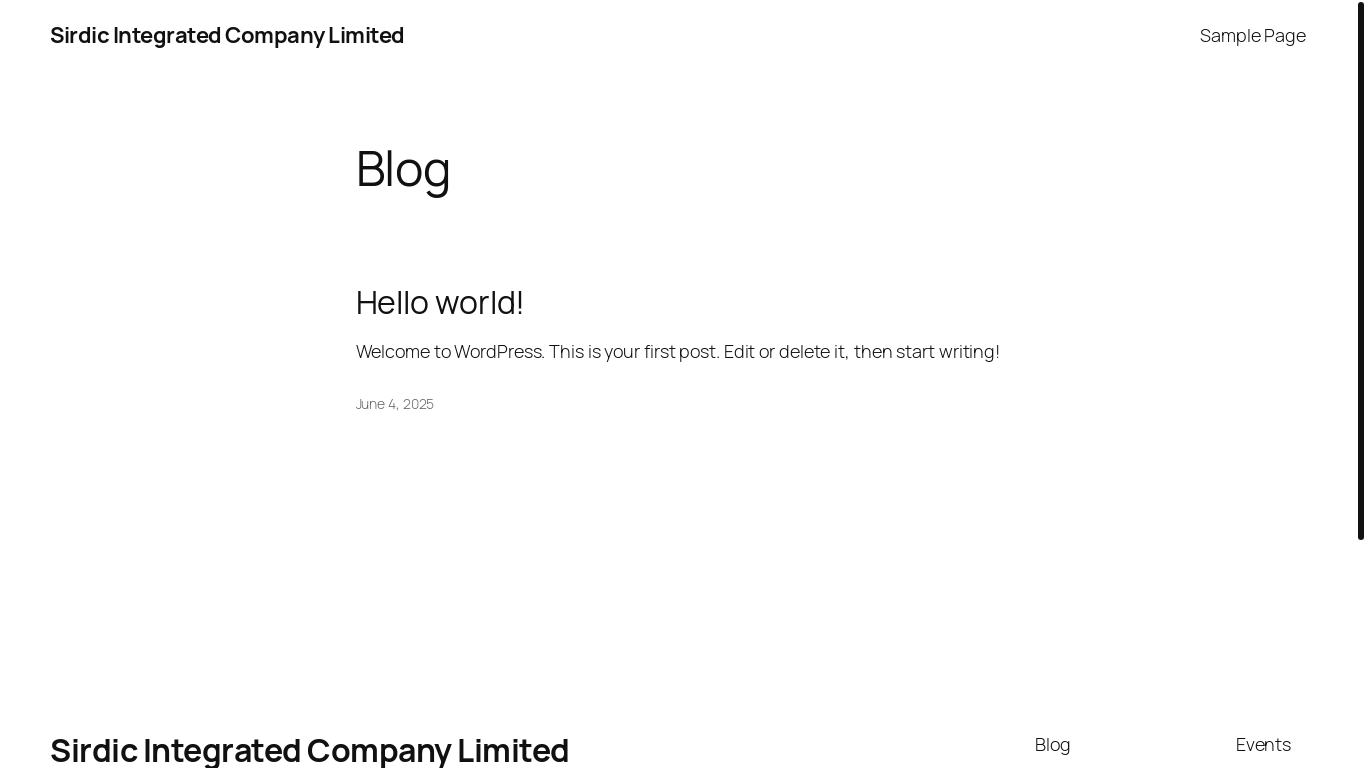 website screenshot of https://sirdicintegrated.com/