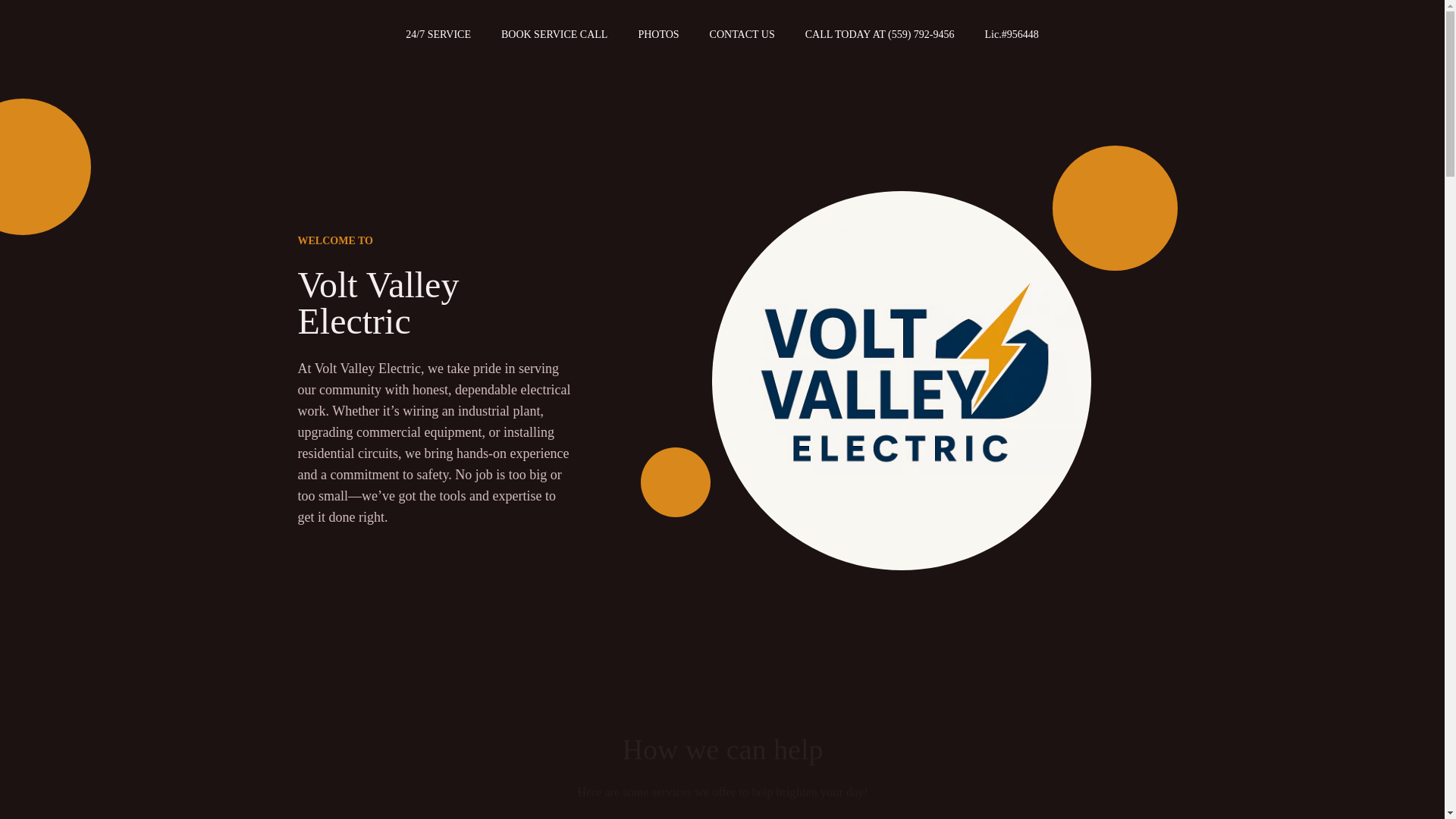 website screenshot of https://voltvalleyelectric.com/