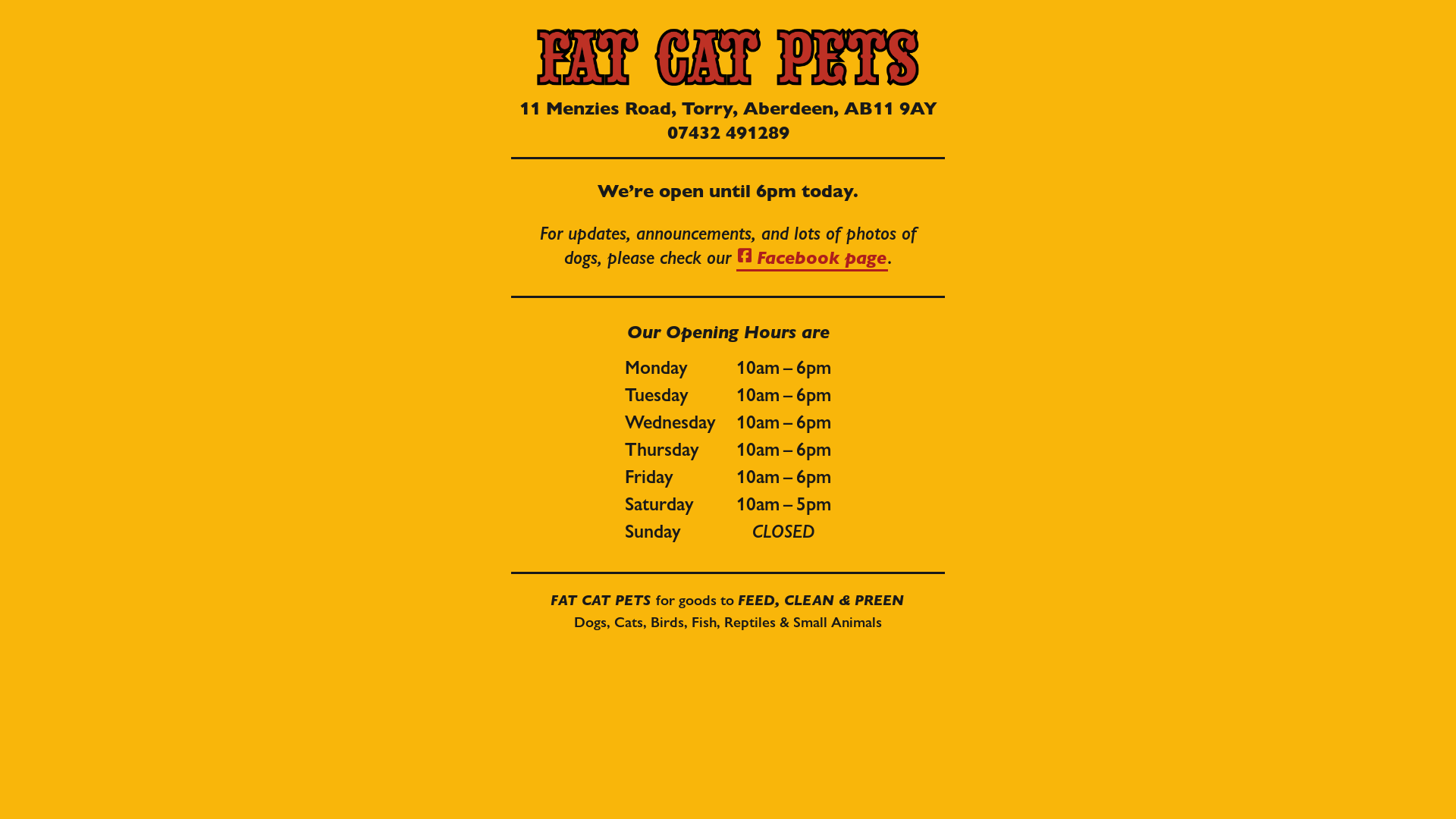 website screenshot of https://fatcatpets.com/