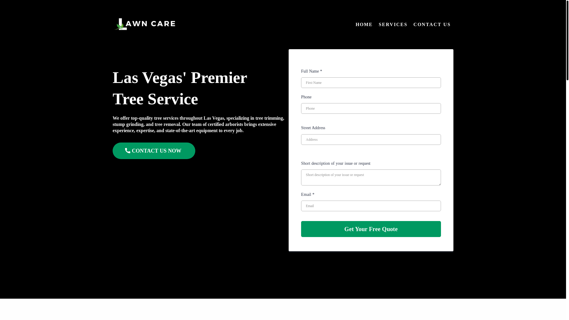 website screenshot of https://lvtreespecialists.com/