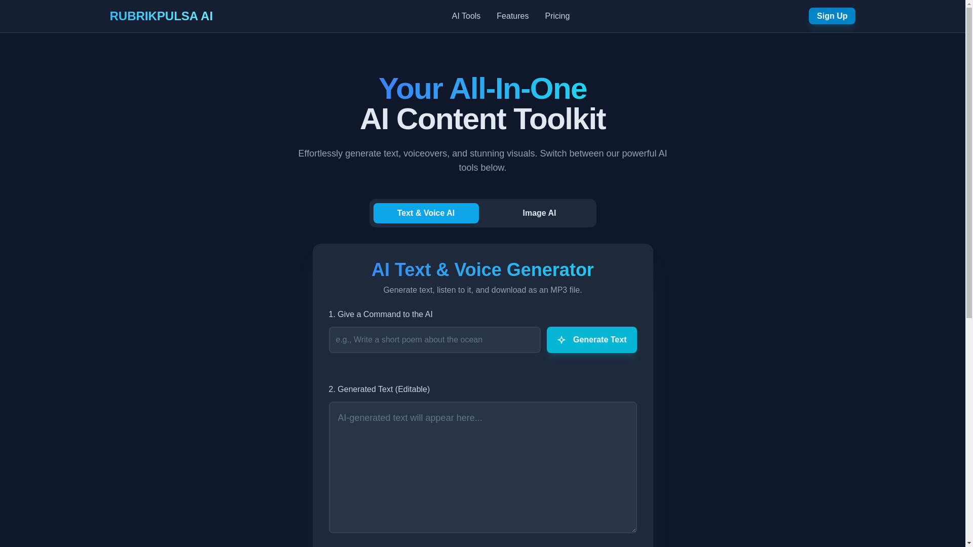 website screenshot of https://rubrikpulsa-ai.pages.dev/