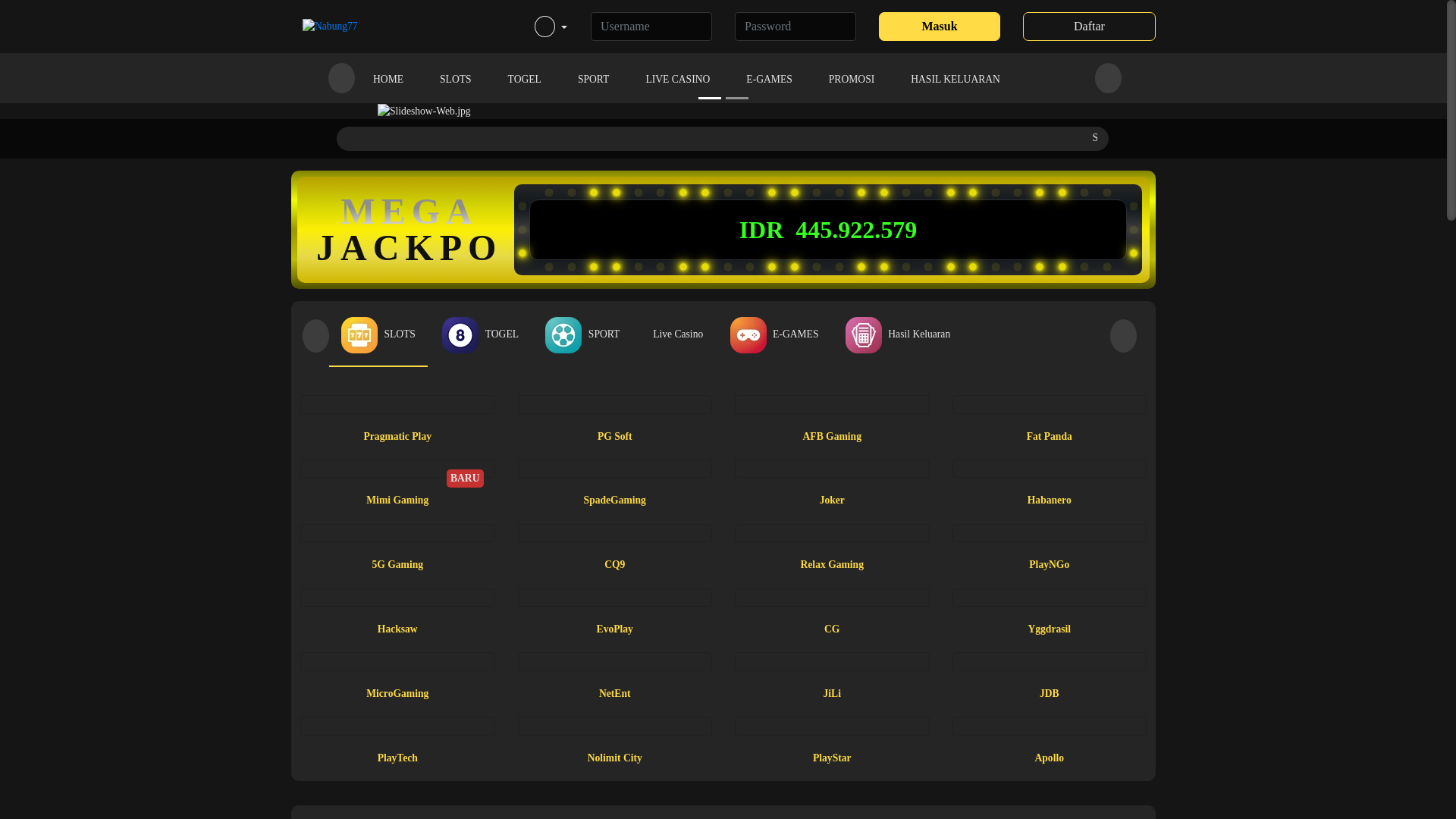 website screenshot of https://nabungkinclong.site/