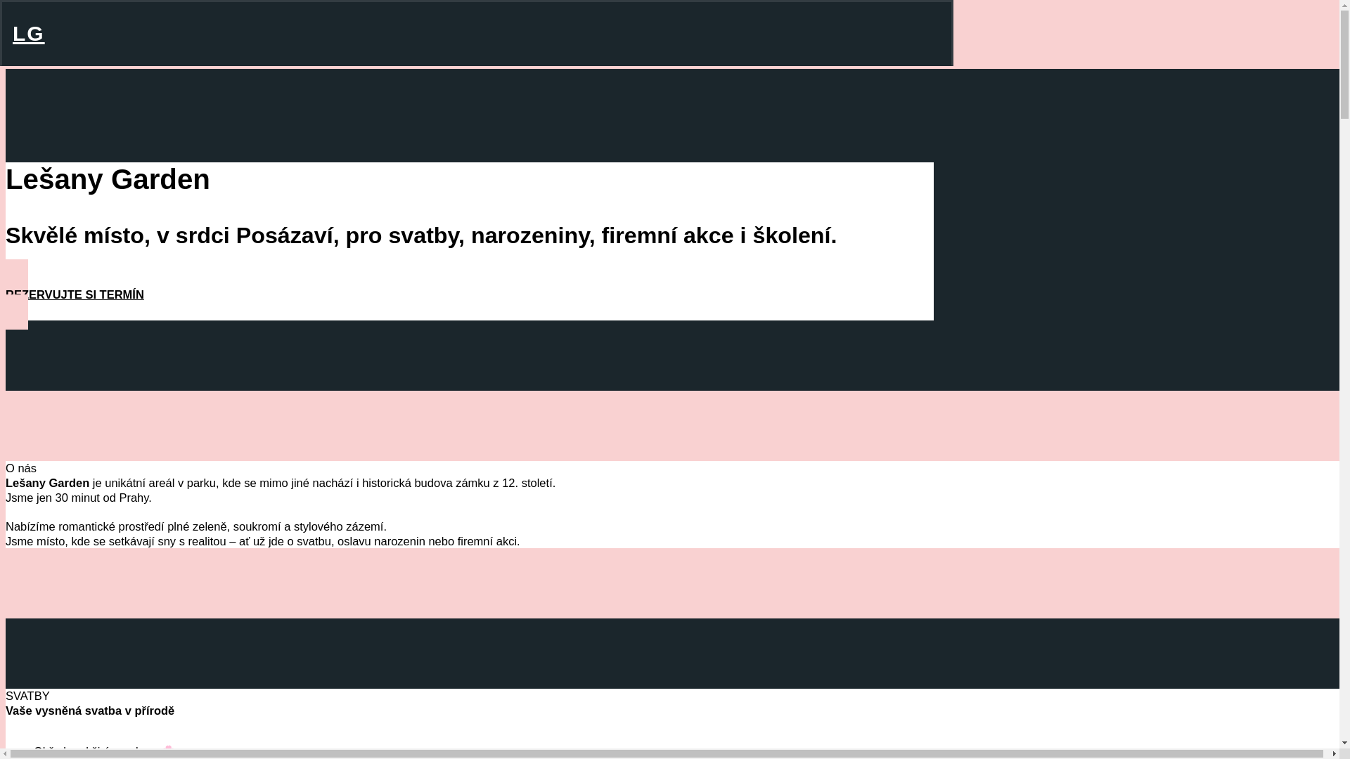 website screenshot of https://lesanygarden.cz/
