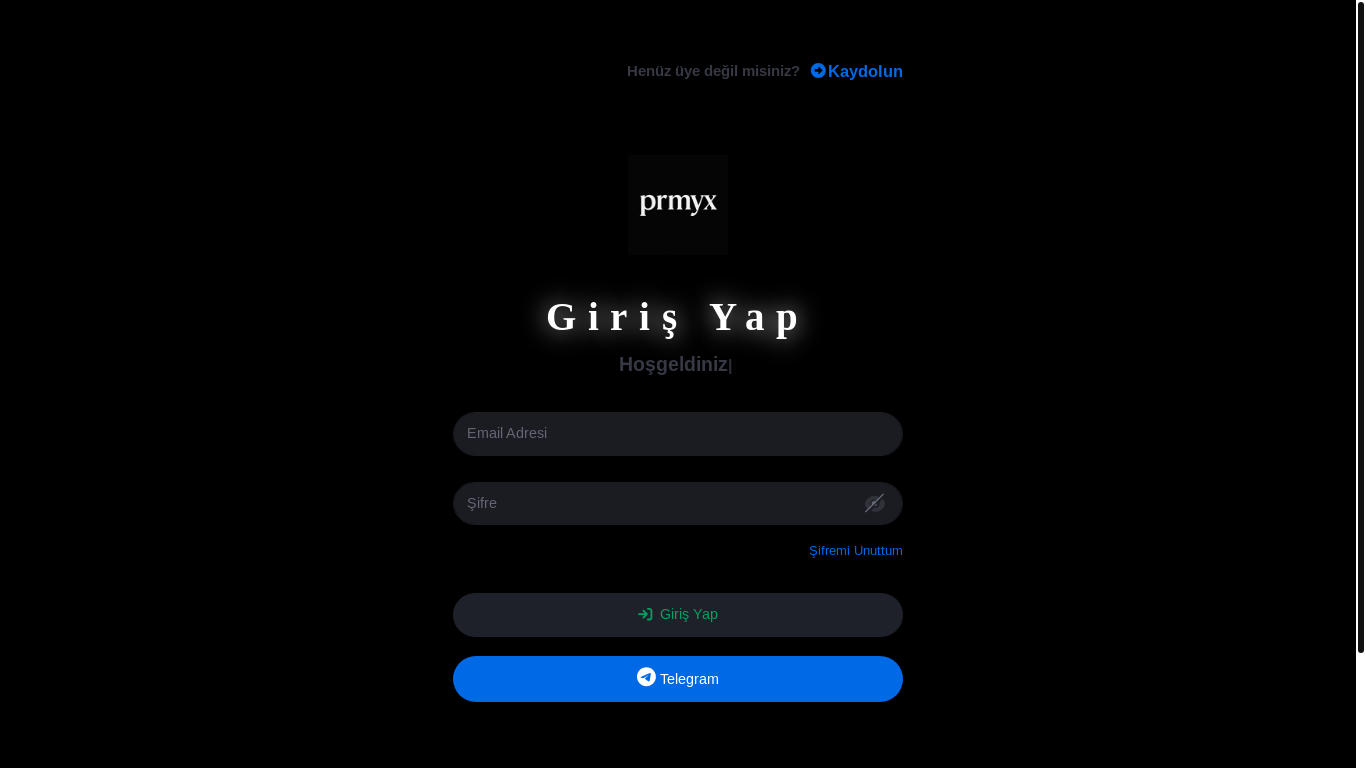 website screenshot of https://prymx.fun/login?