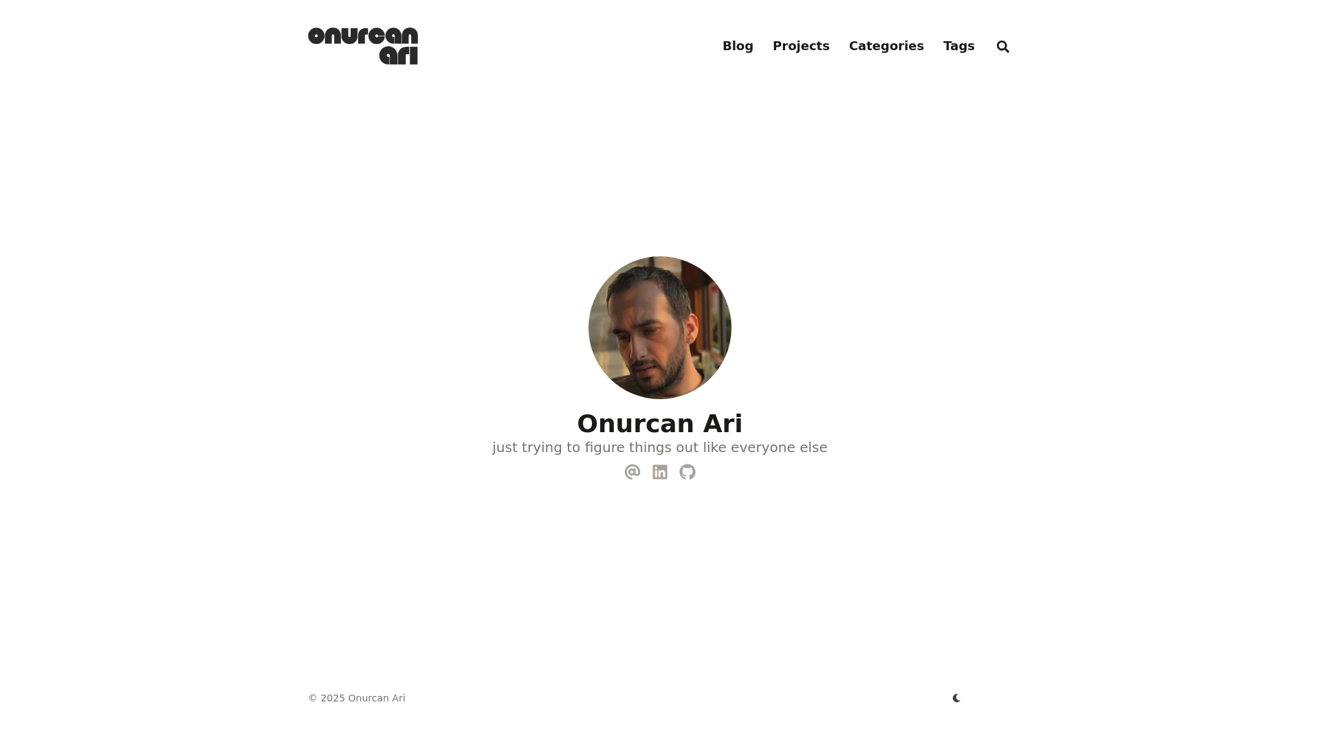 website screenshot of https://onurcanari-github-io.pages.dev/