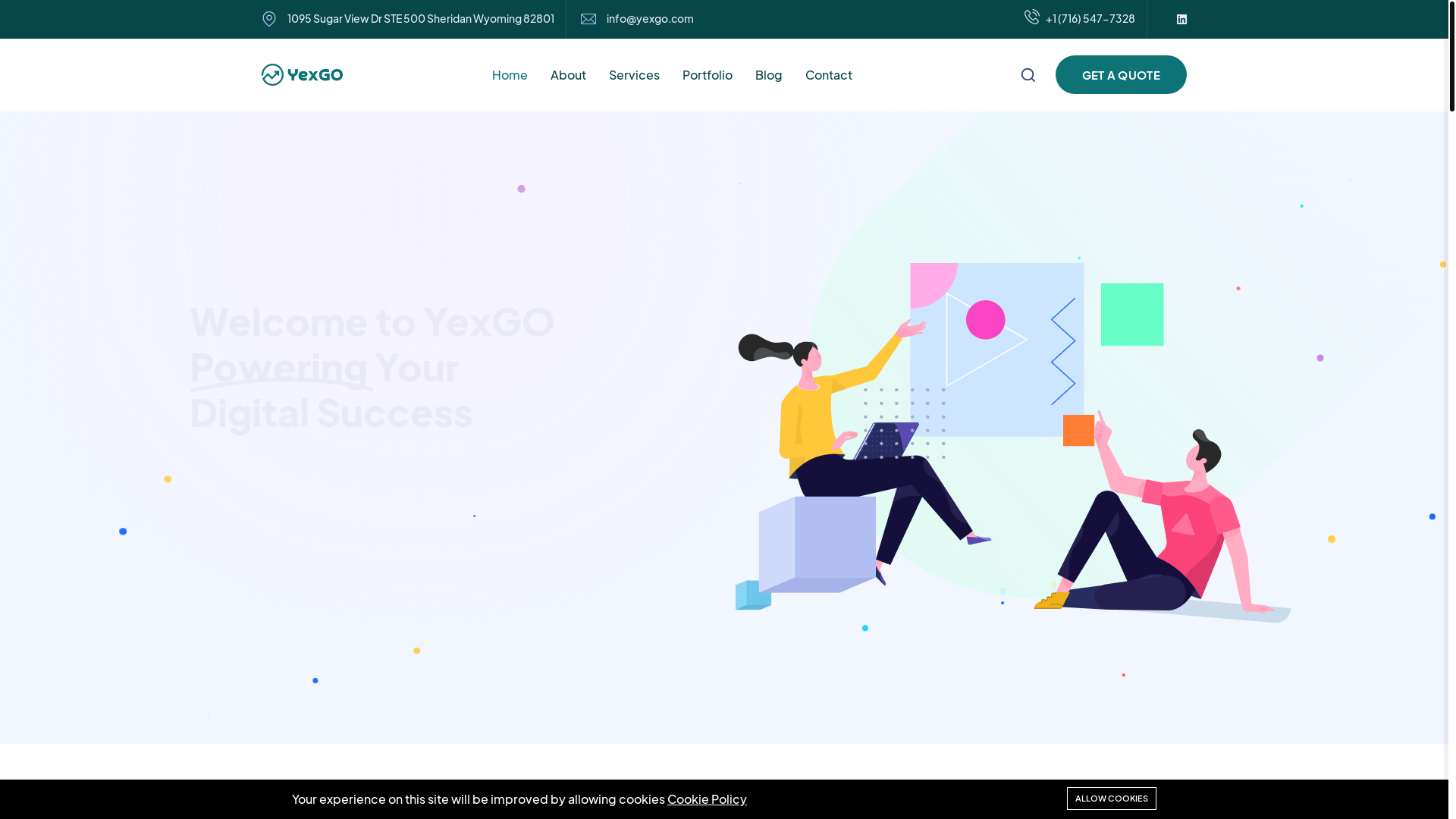 website screenshot of https://notifications@yexgo.com/