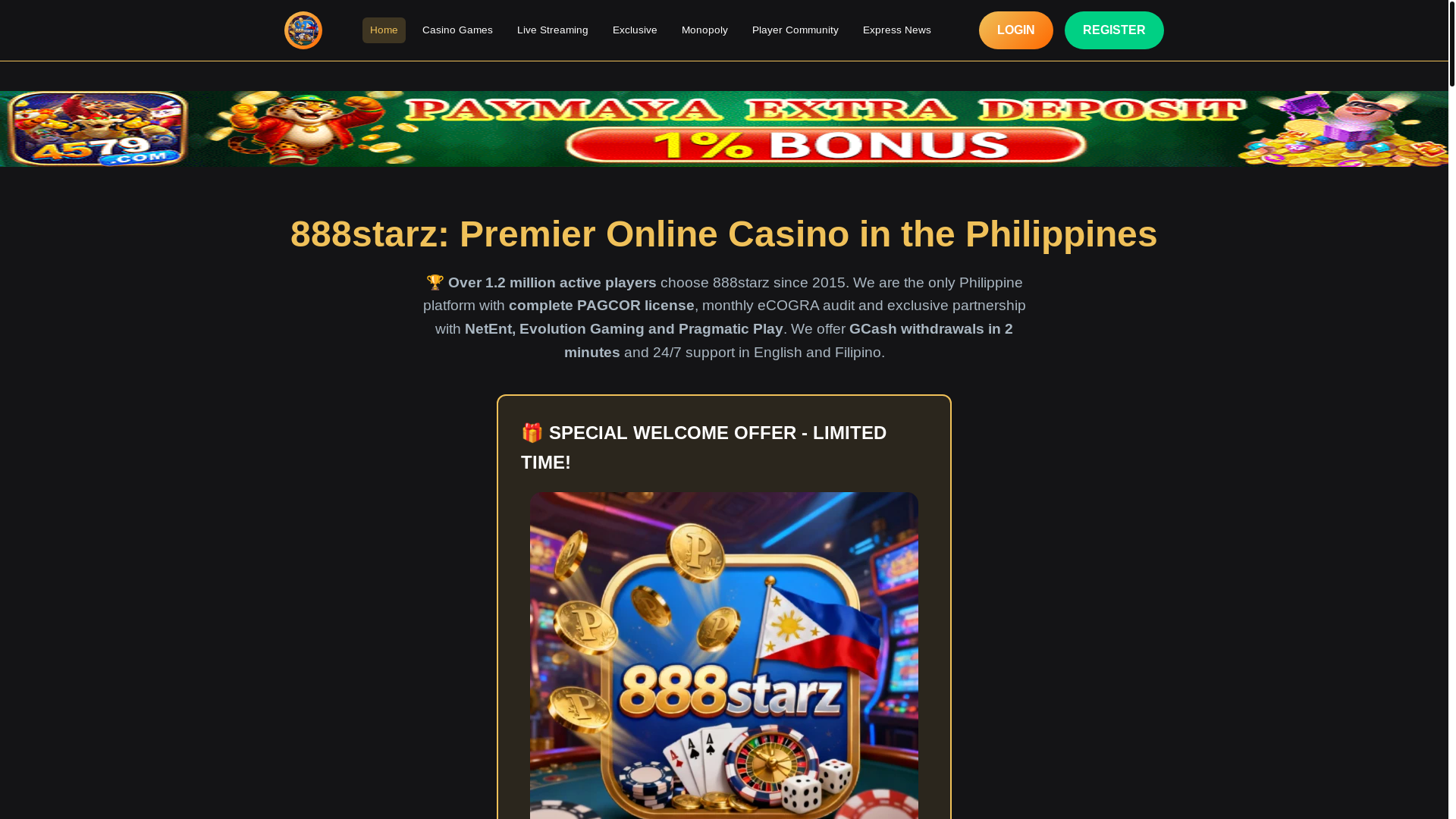 website screenshot of https://888starzlink.com/