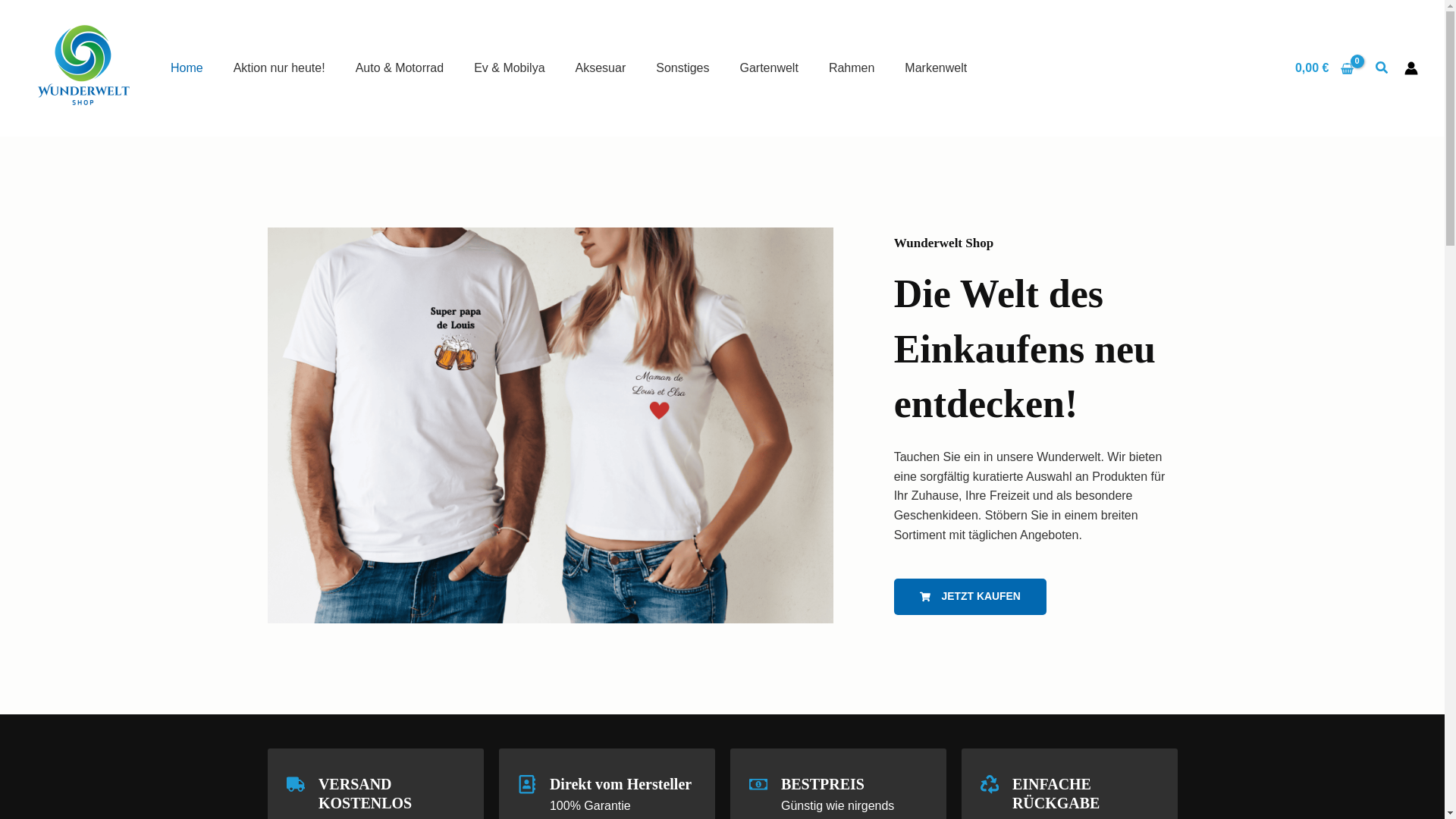 website screenshot of https://wunderweltshop.com/