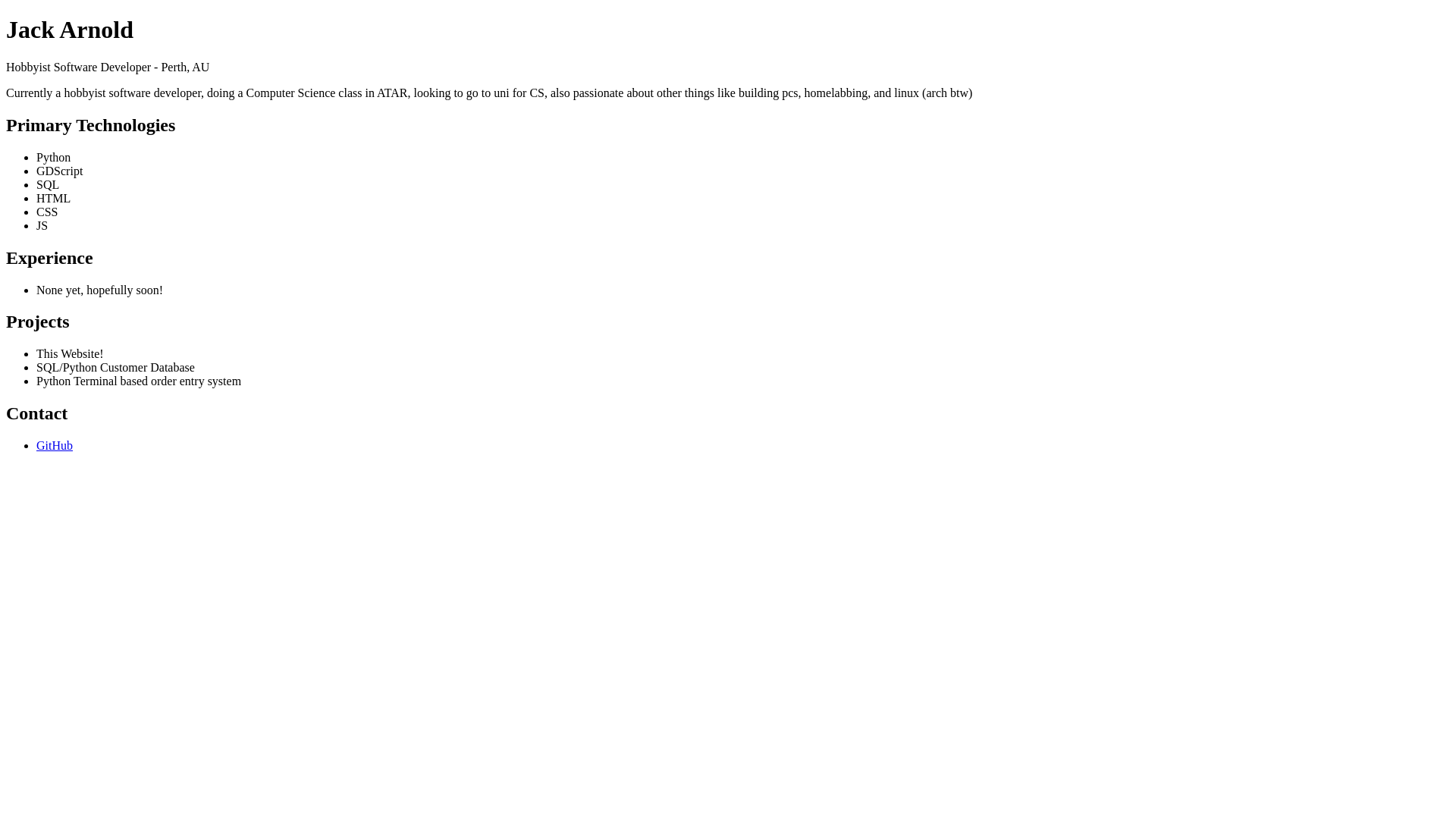 website screenshot of https://jackarnold.dev/
