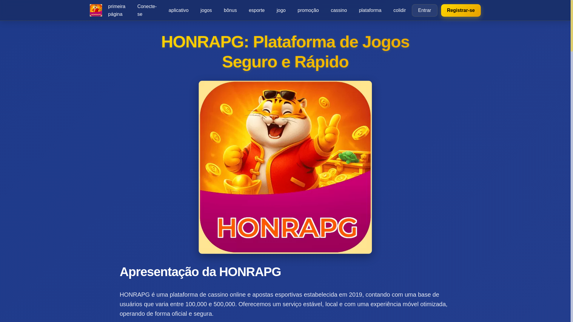 website screenshot of https://honrapg22.com/