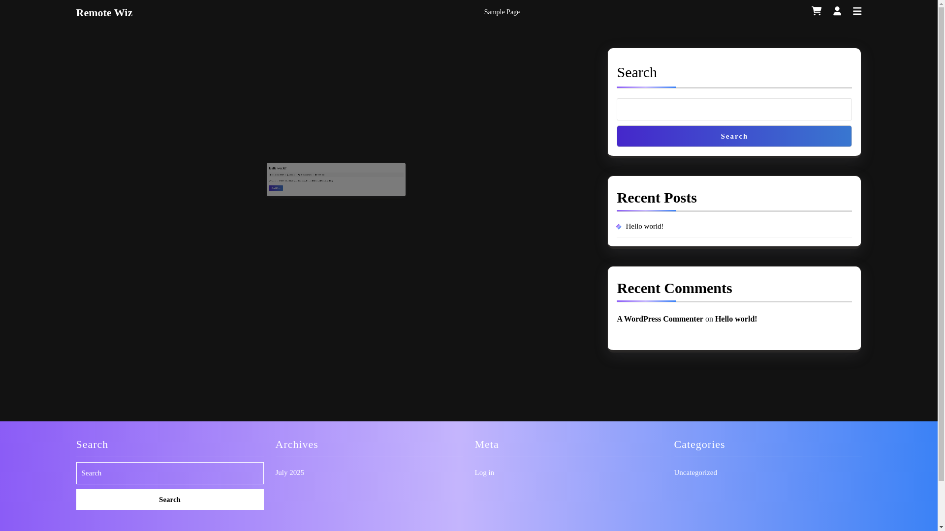website screenshot of https://remotewizva.com/
