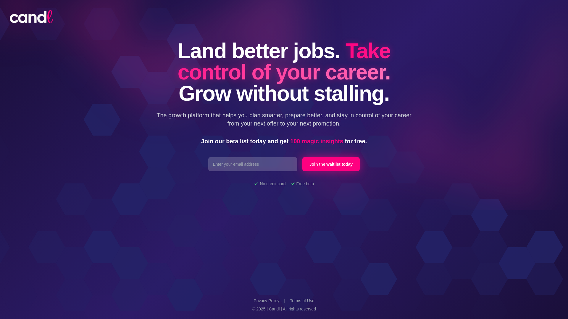 website screenshot of https://candl-landing-page.pages.dev/