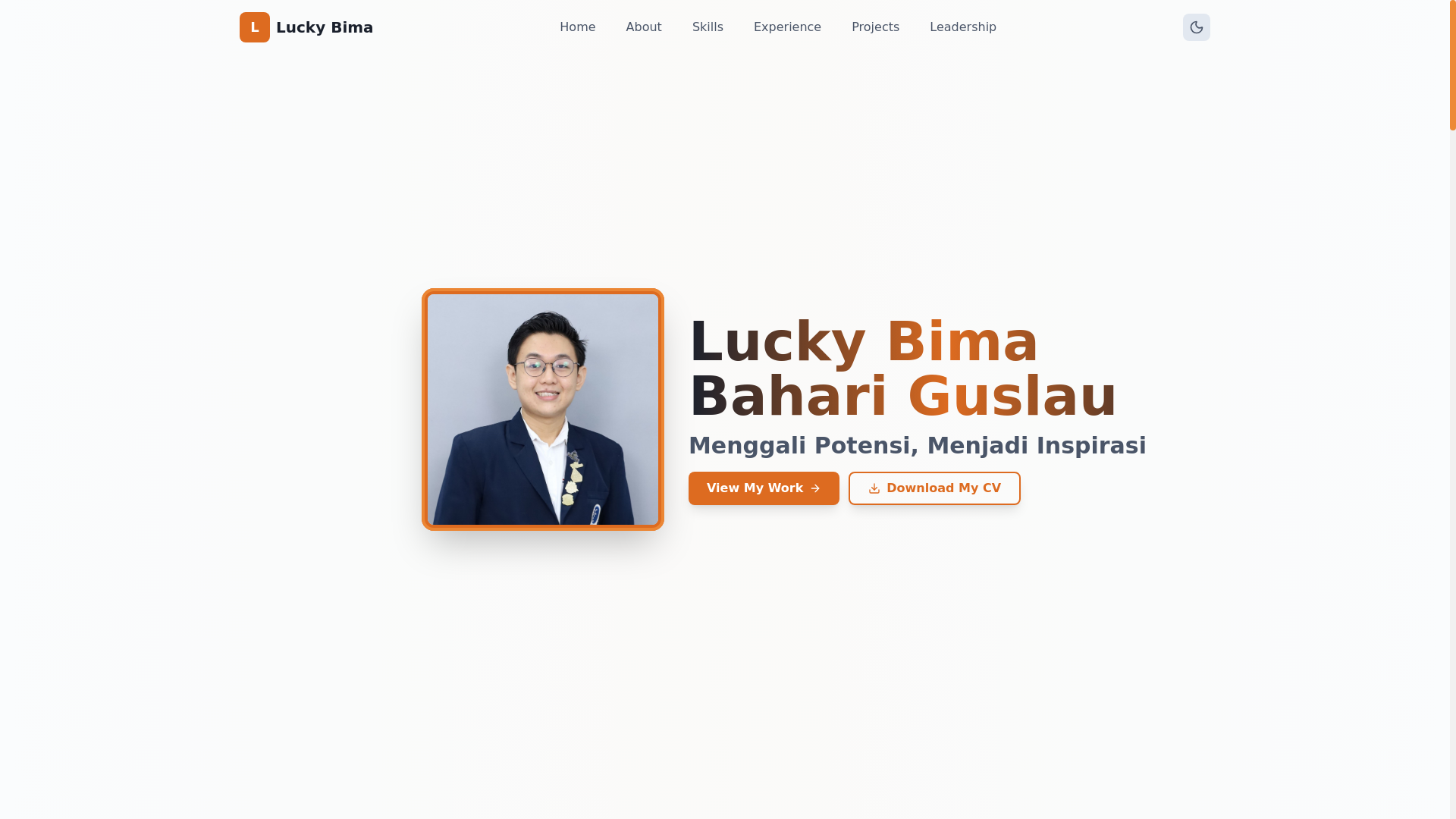 website screenshot of https://luckyguslau.pages.dev/