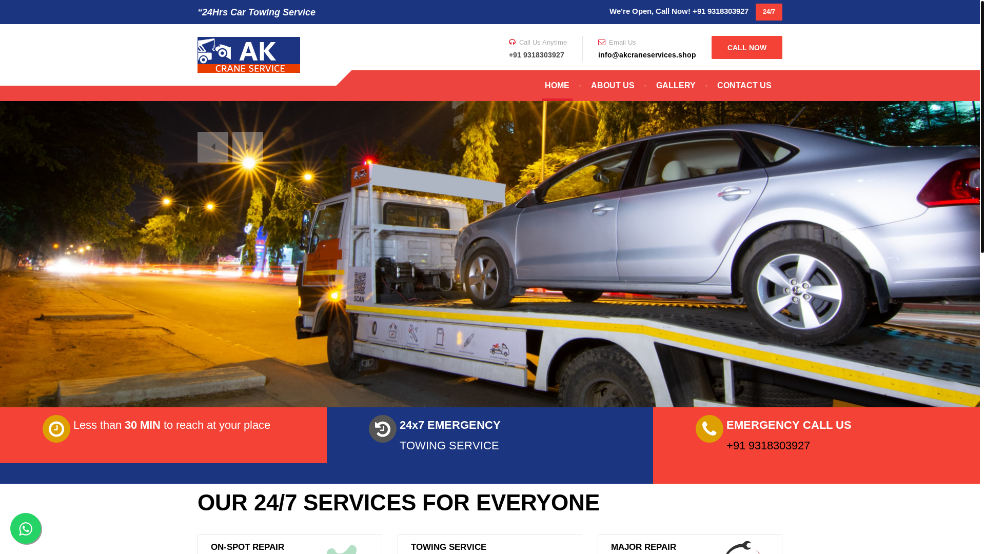 website screenshot of https://akcraneservices.shop/
